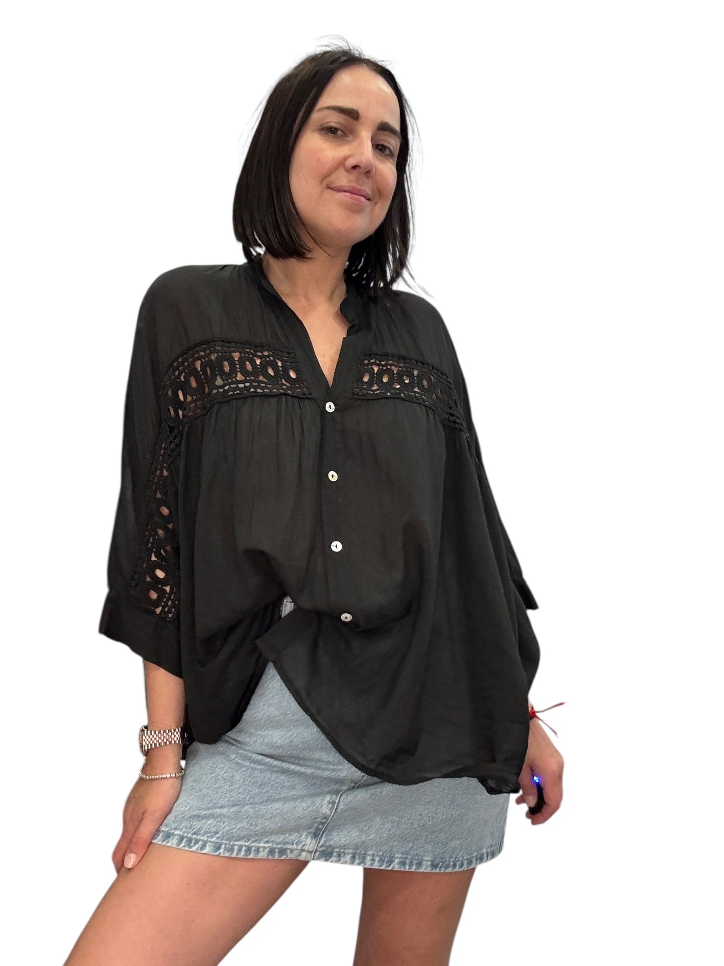 CAMICIA MANICA A KIMONO OVER SUSY MIX