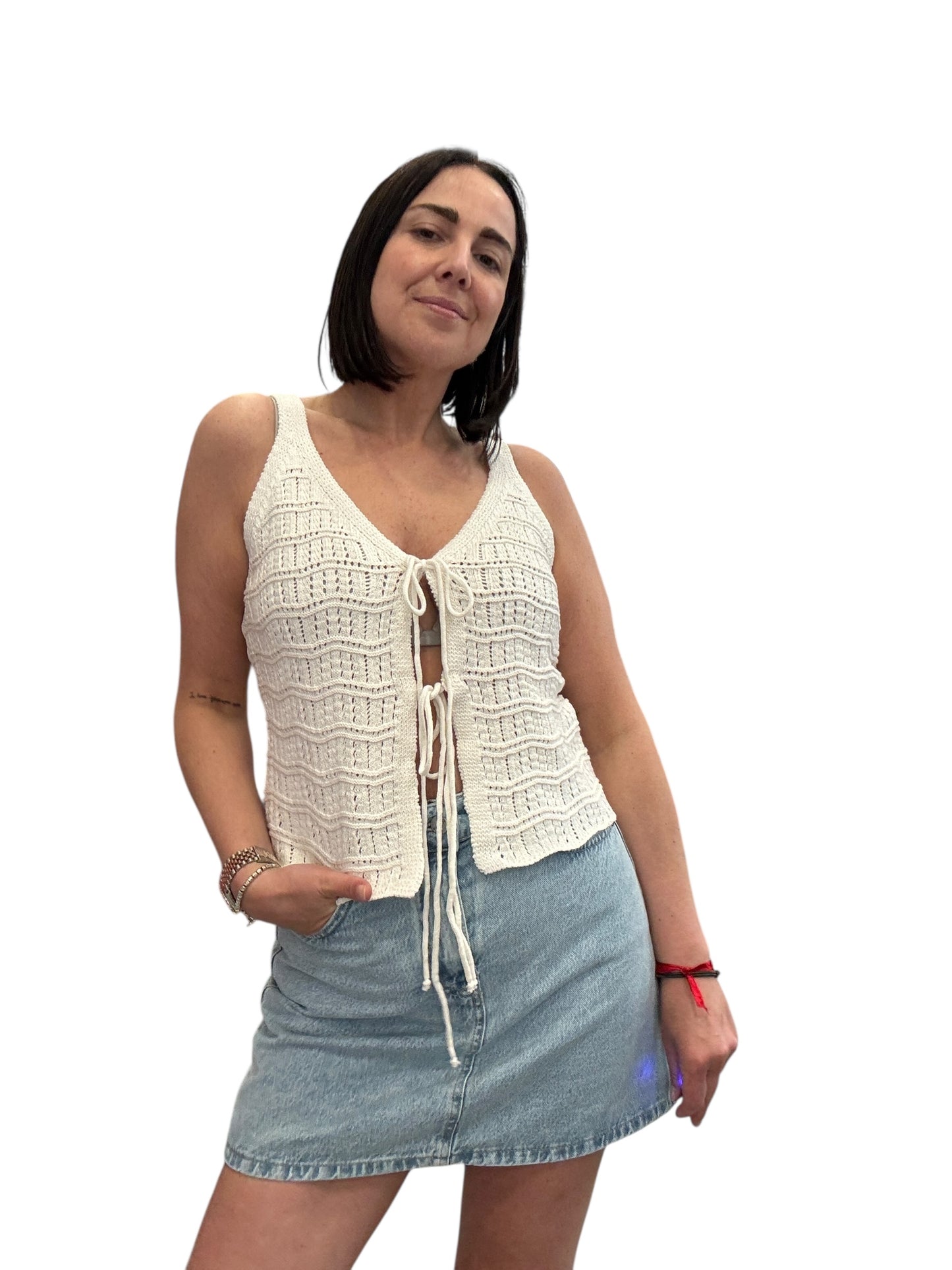 TOP CROCHET ALLACCIATO VICOLO