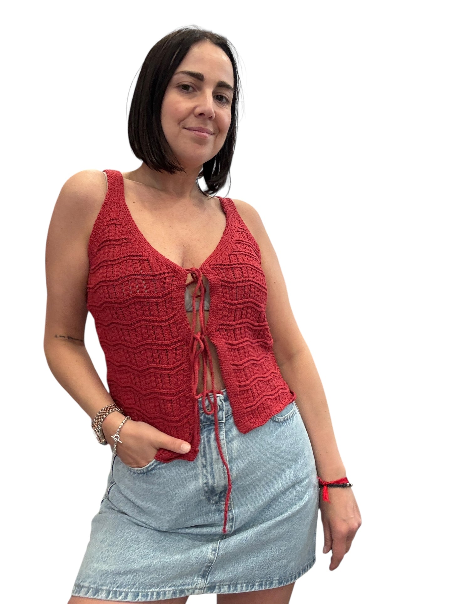 TOP CROCHET ALLACCIATO VICOLO