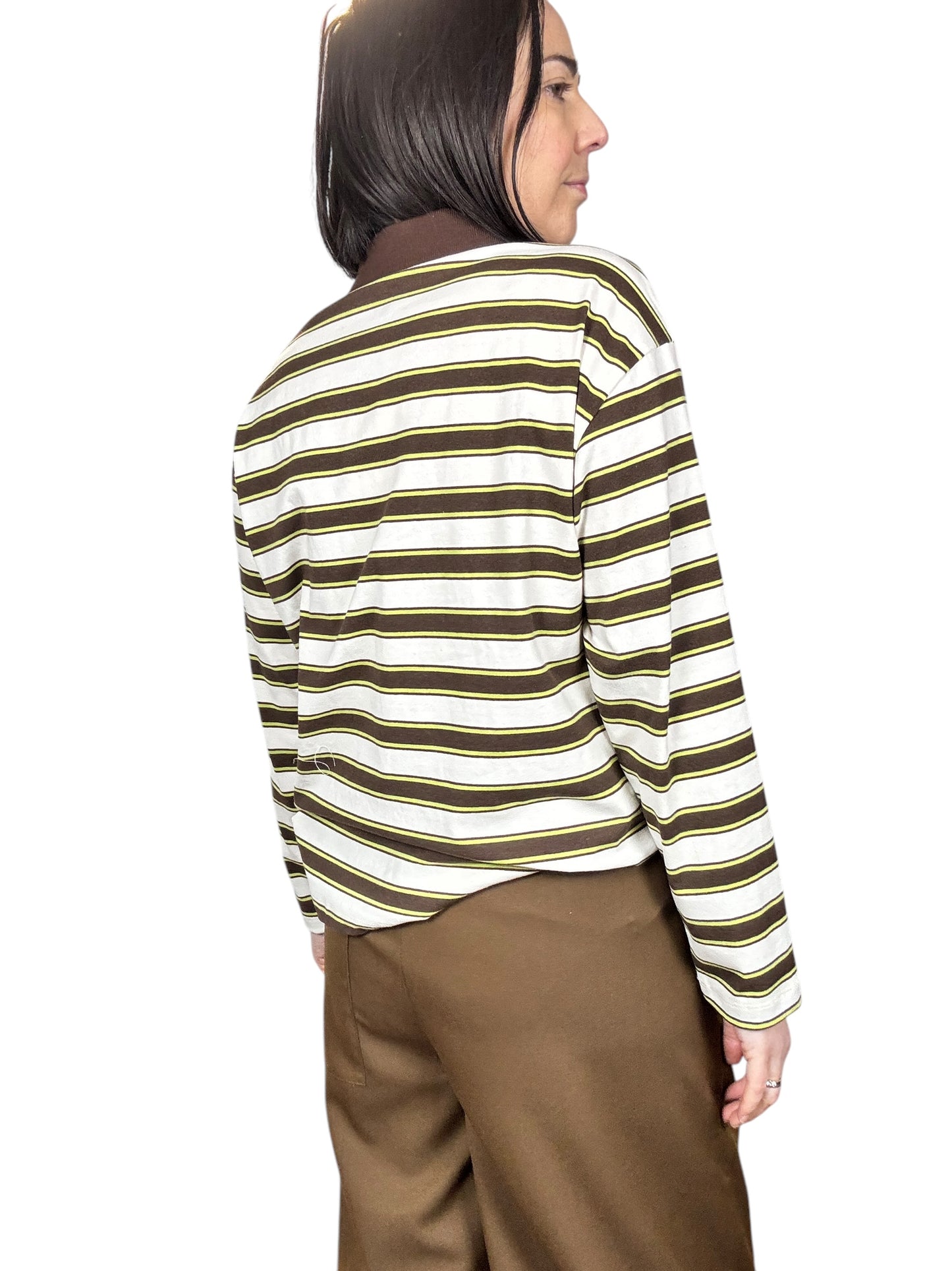 POLO RIGHE MARRONE-GIALLO VICOLO