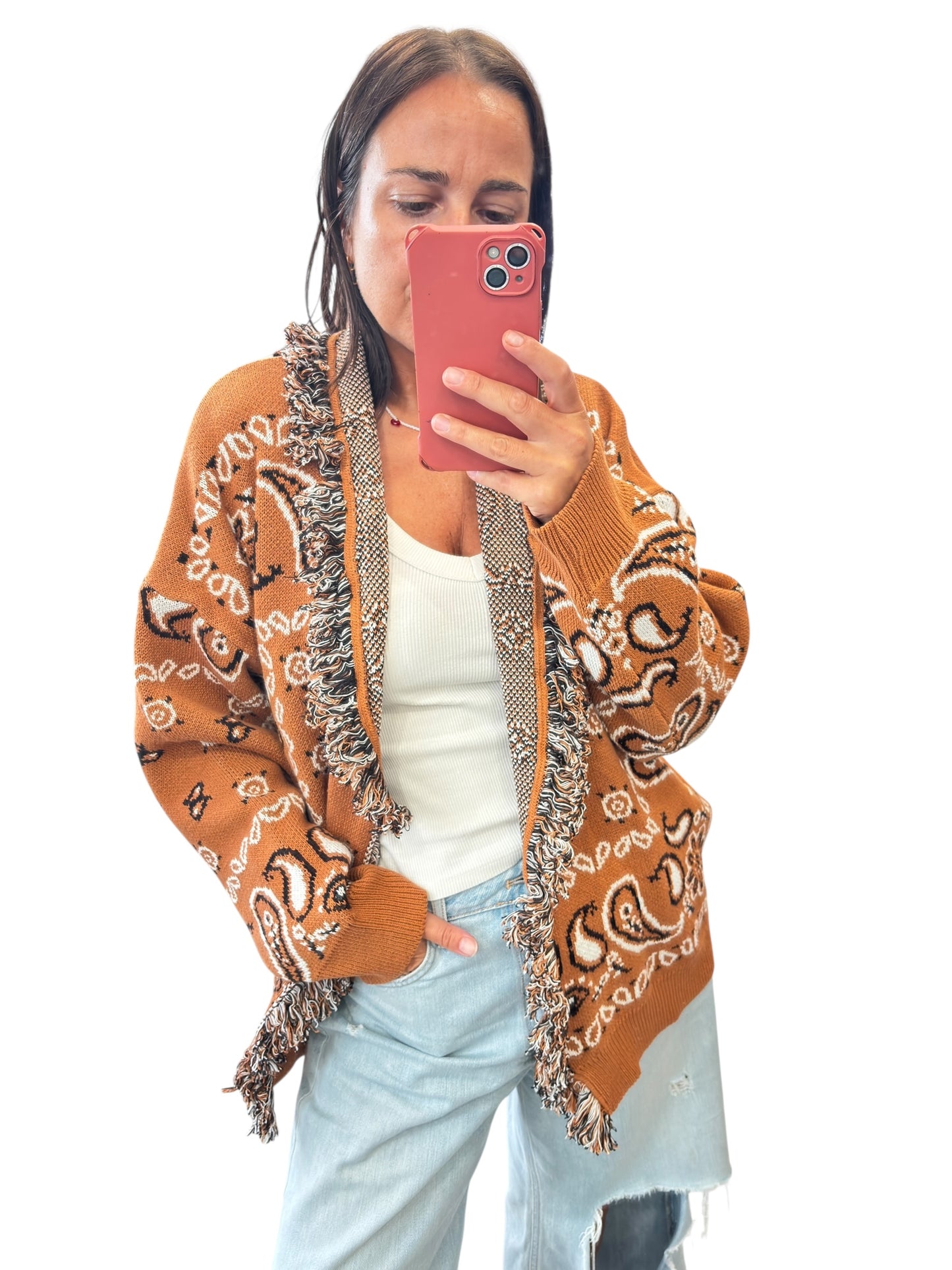CARDIGAN STAMPA BANDANA MOTEL