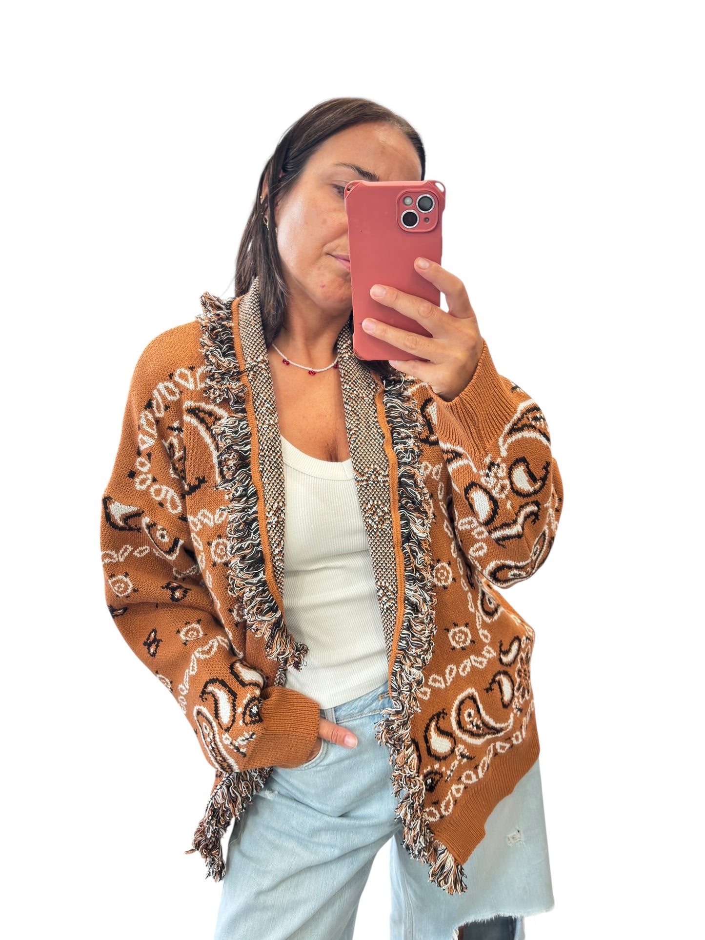 CARDIGAN STAMPA BANDANA MOTEL