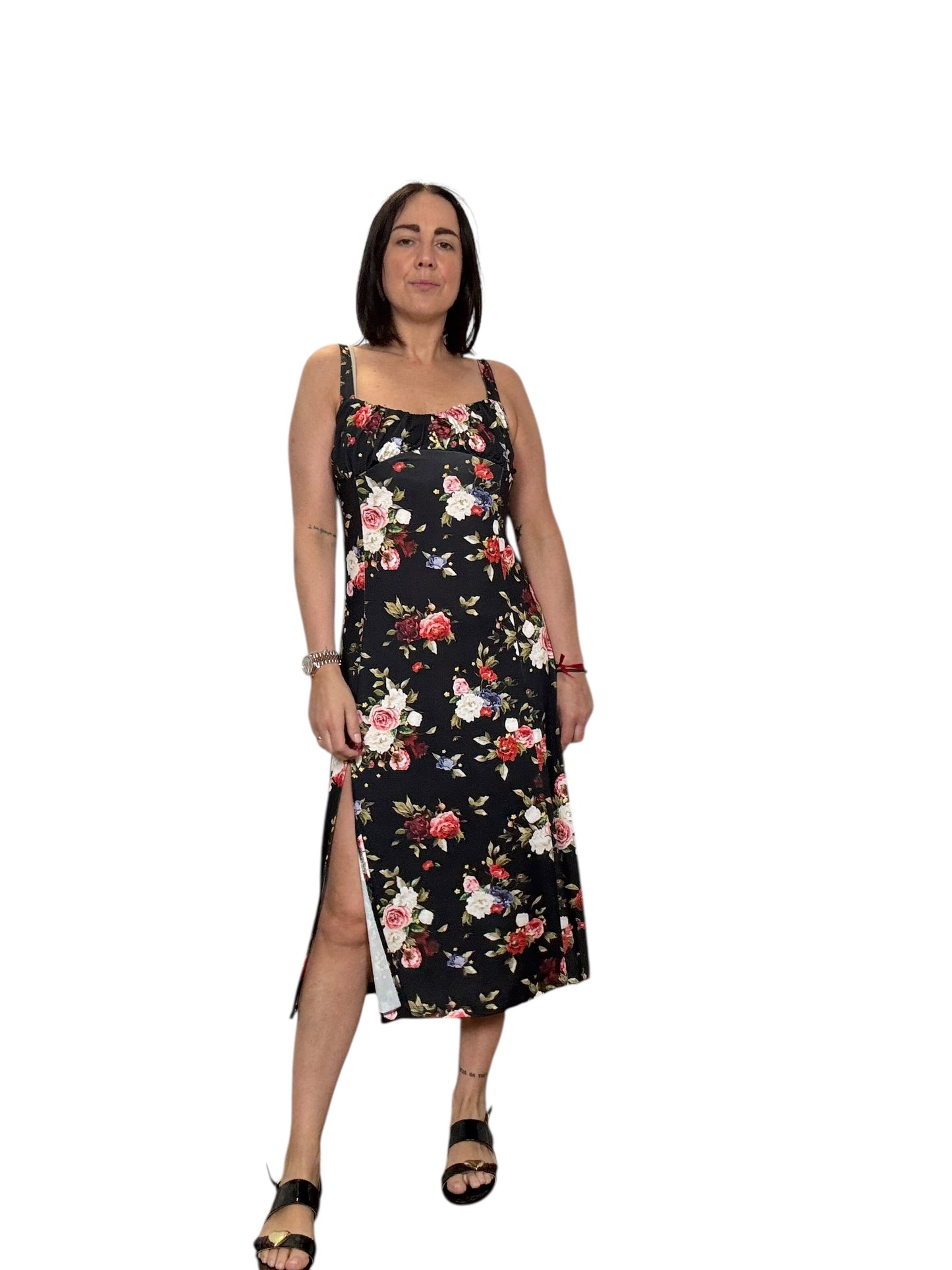 ABITO MIDI STAMPA ROSE SUSY MIX