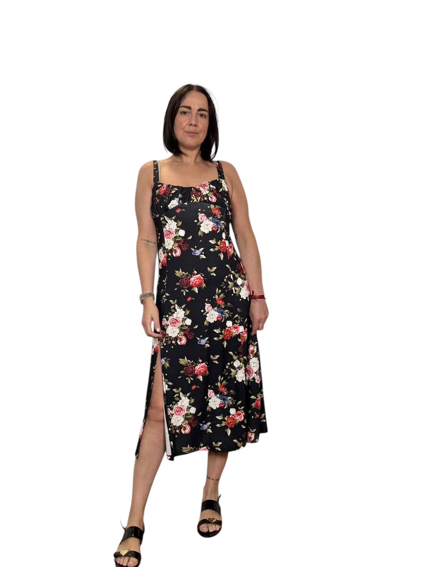 ABITO MIDI STAMPA ROSE SUSY MIX