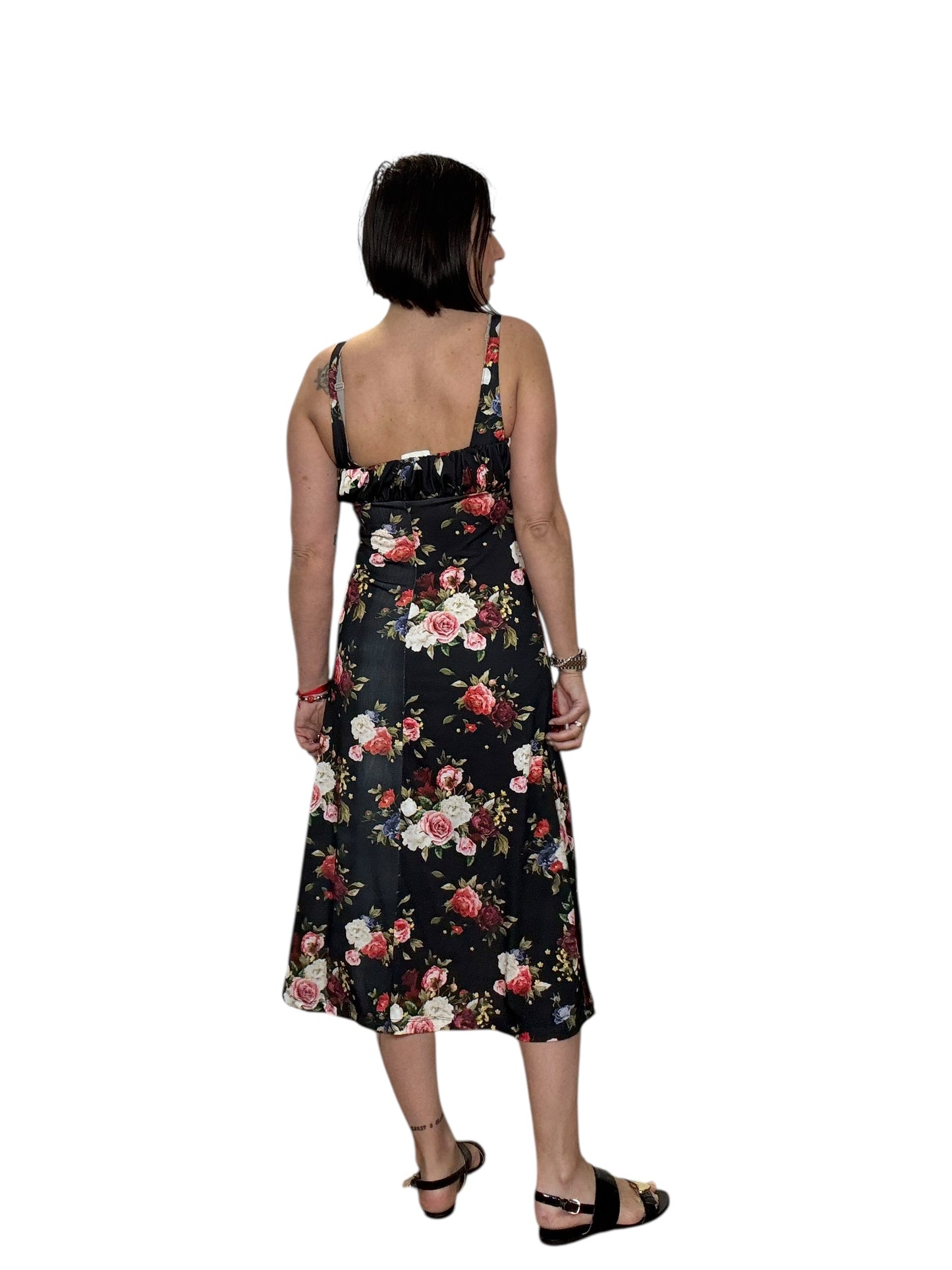 ABITO MIDI STAMPA ROSE SUSY MIX