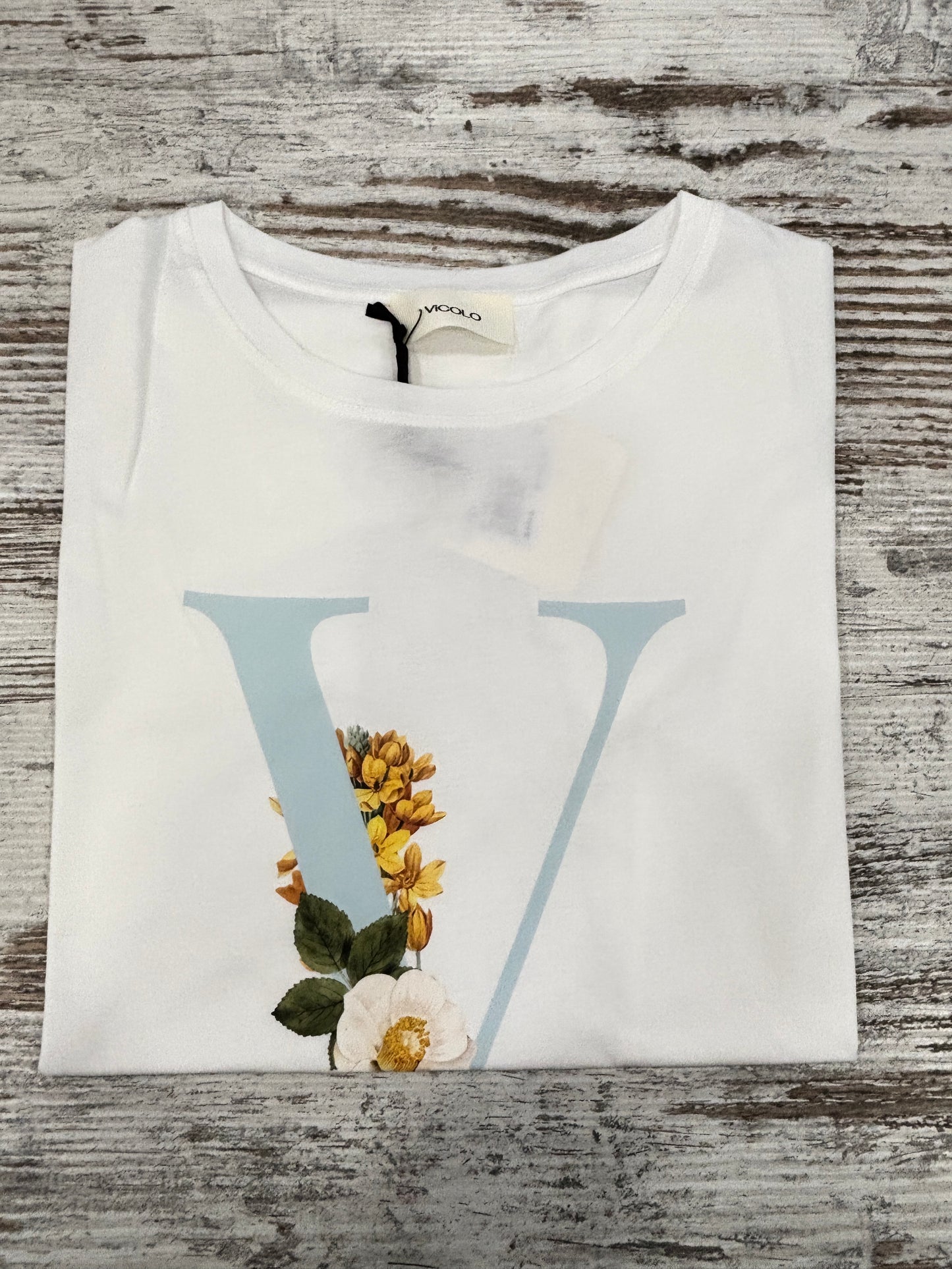 T-SHIRT LOGO + FIORI VICOLO