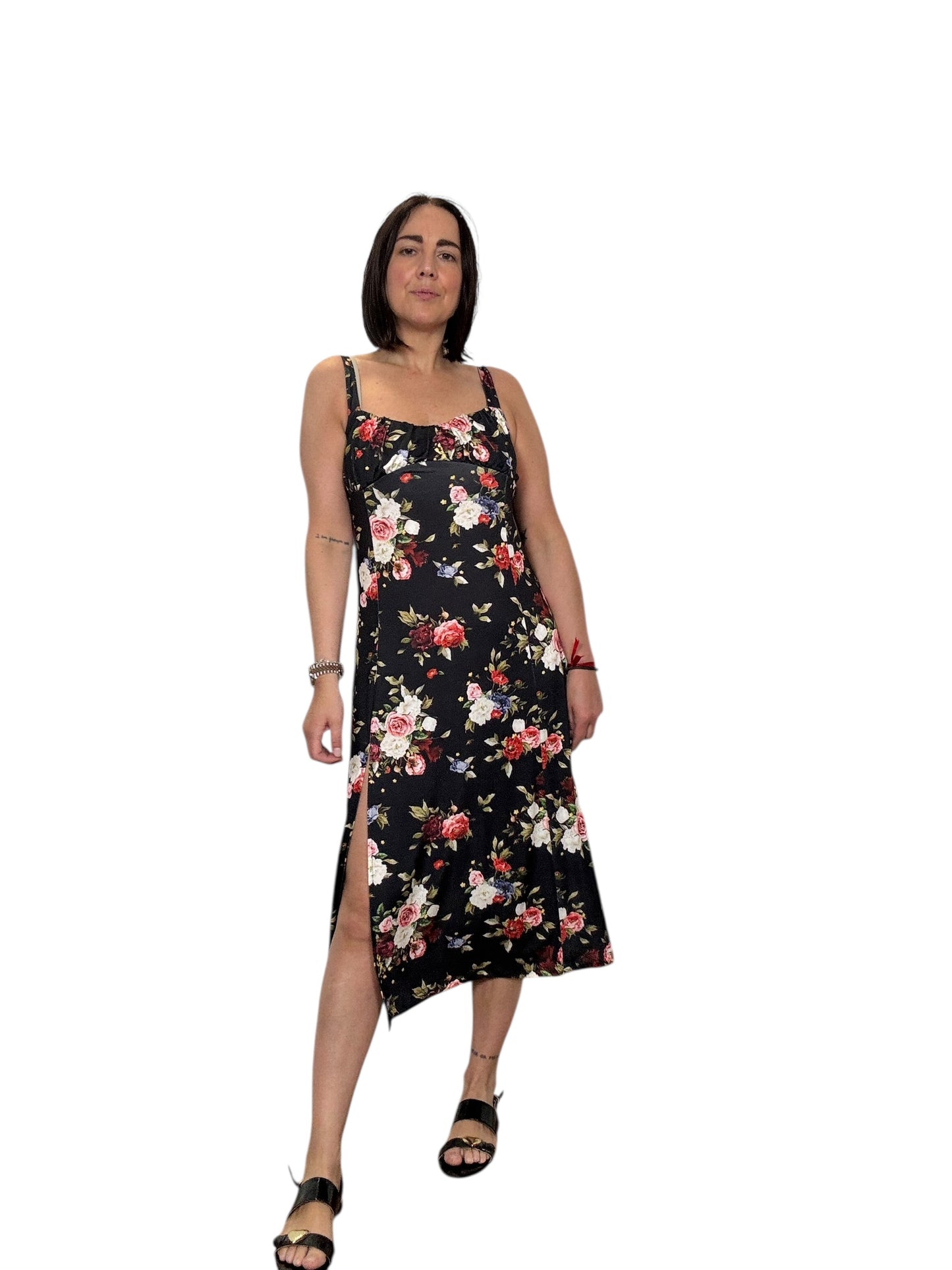 ABITO MIDI STAMPA ROSE SUSY MIX