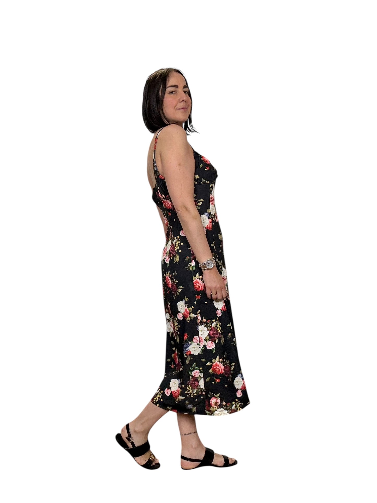 ABITO MIDI STAMPA ROSE SUSY MIX