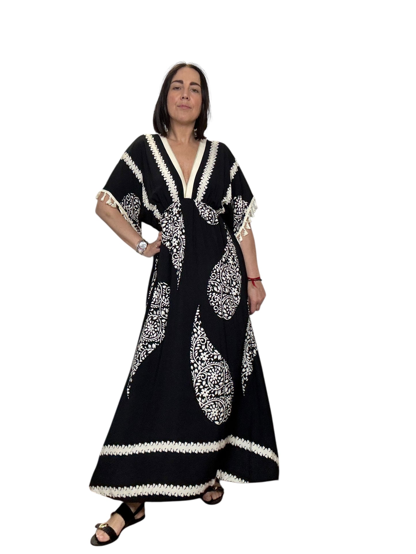 ABITO LUNGO MANICA A KIMONO SUSY MIX