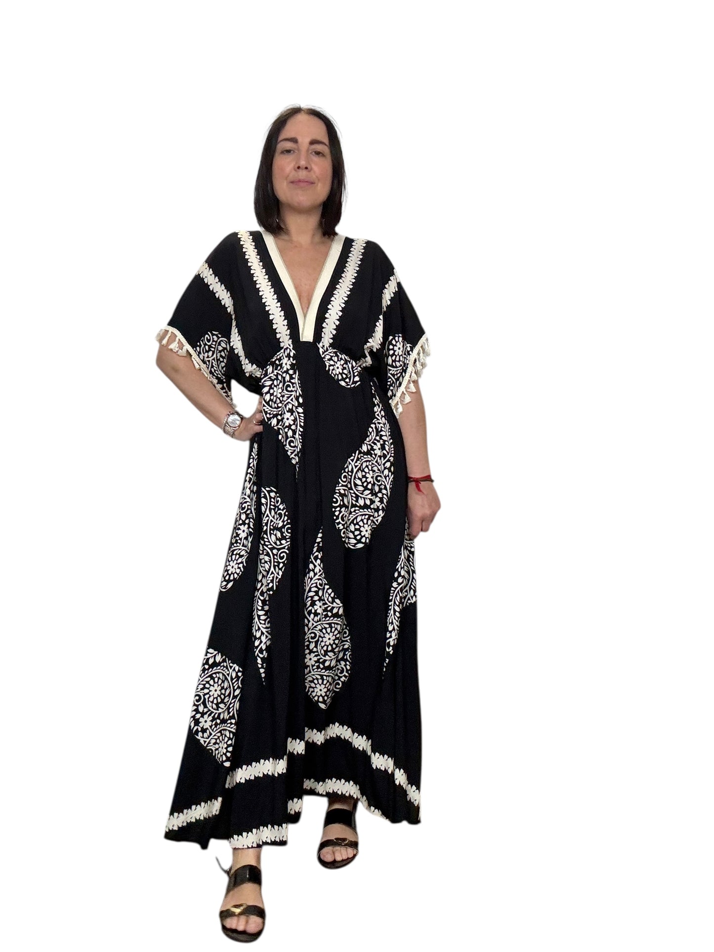 ABITO LUNGO MANICA A KIMONO SUSY MIX