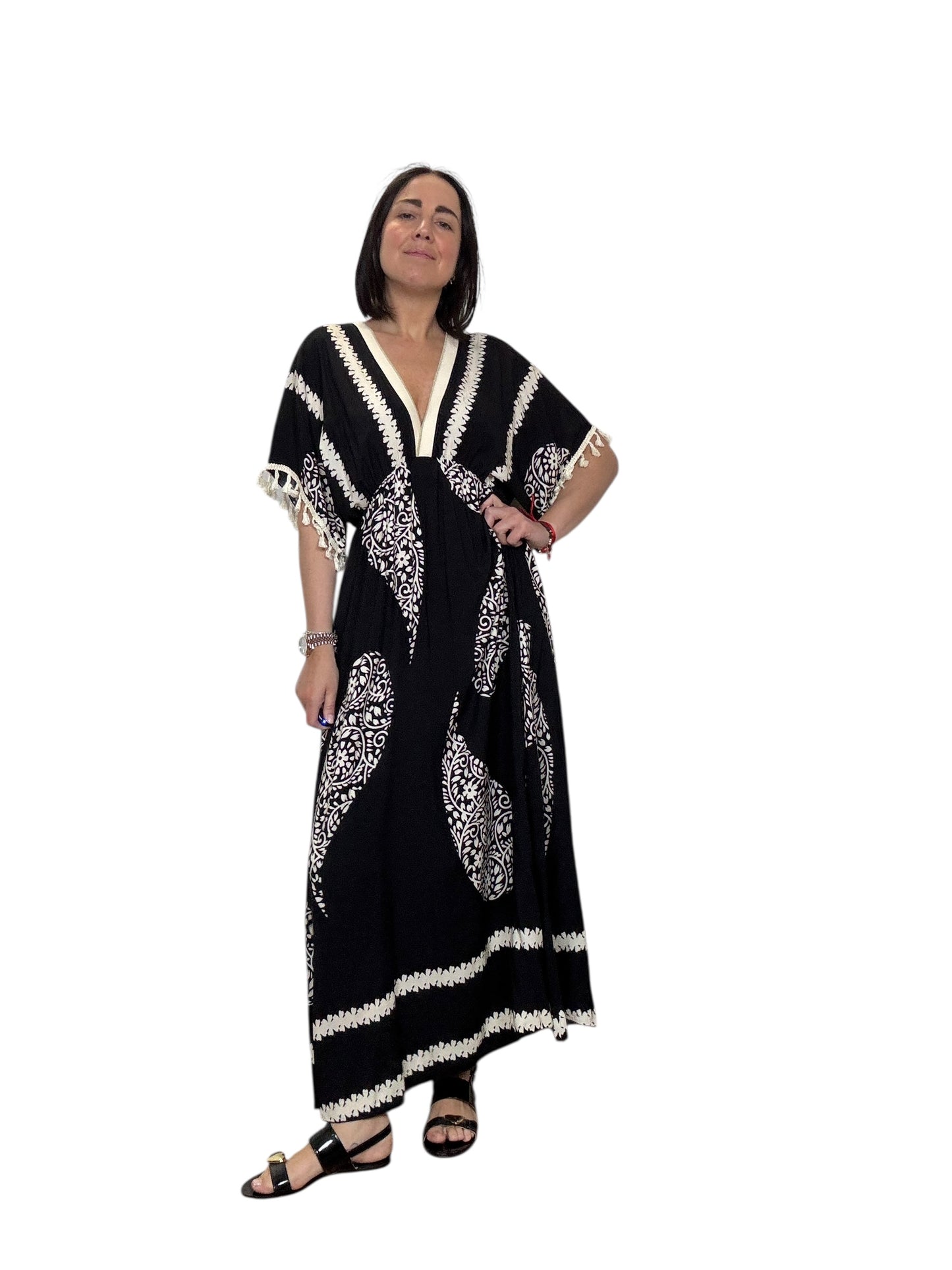 ABITO LUNGO MANICA A KIMONO SUSY MIX
