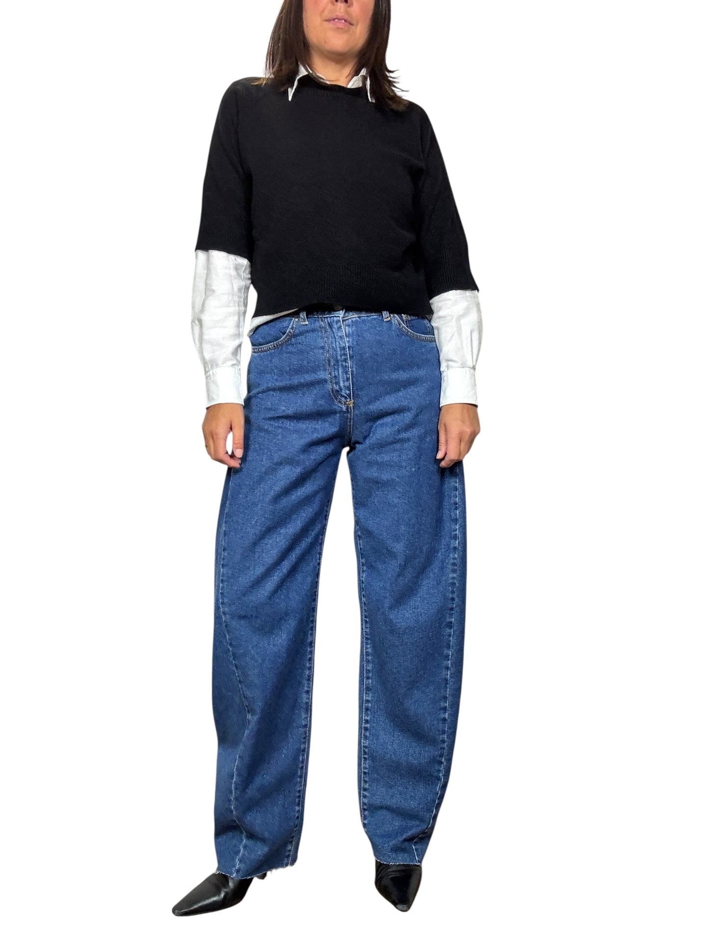 JEANS CARROT CUCITURA TENSIONE IN