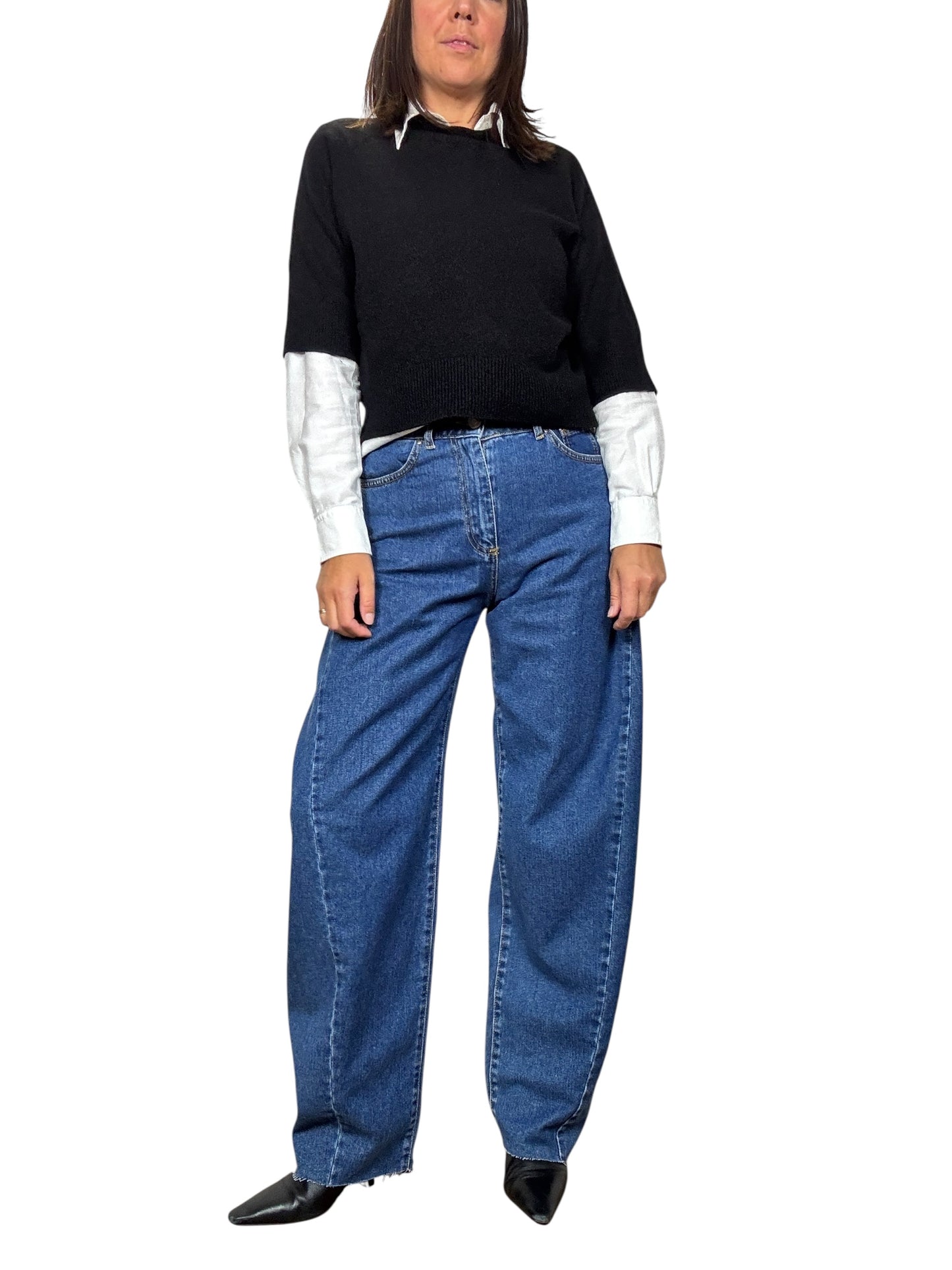 JEANS CARROT CUCITURA TENSIONE IN
