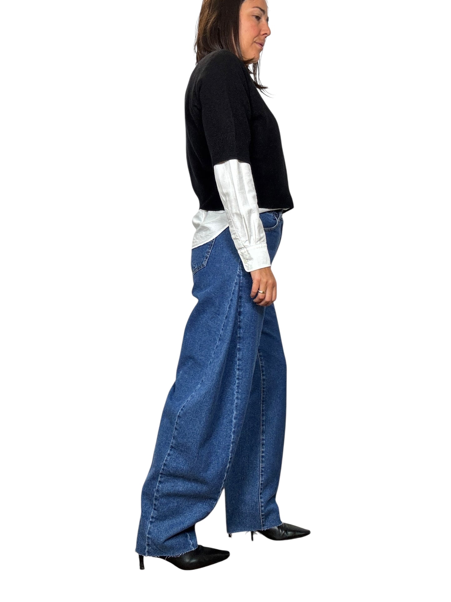 JEANS CARROT CUCITURA TENSIONE IN