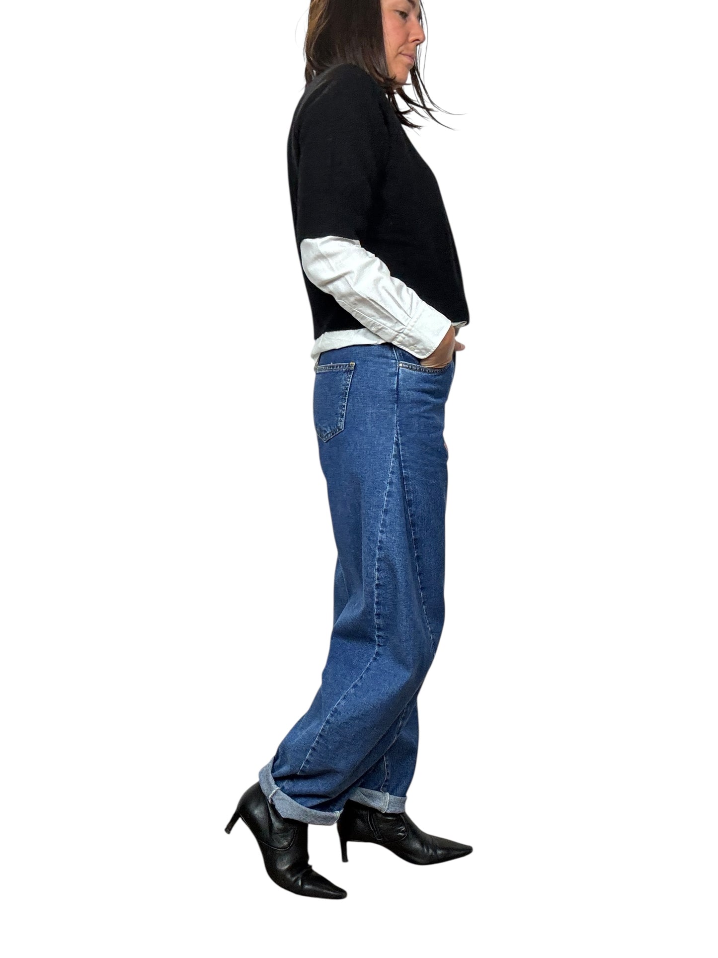 JEANS CARROT CUCITURA TENSIONE IN