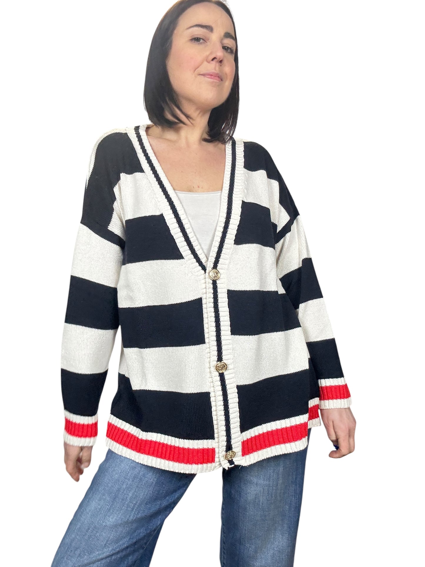 CARDIGAN RIGA TENSIONE IN