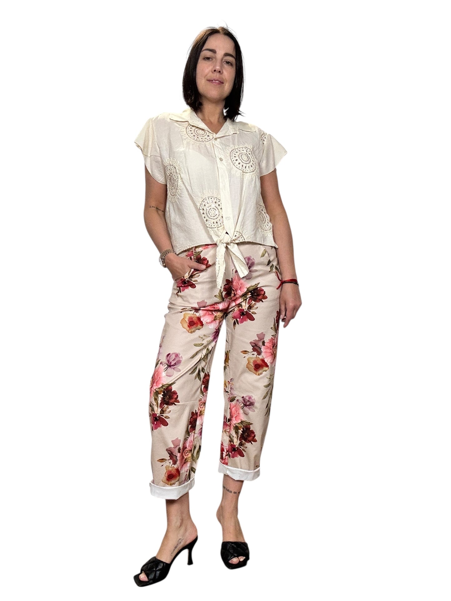 PANTALONE A FIORI SUSY MIX
