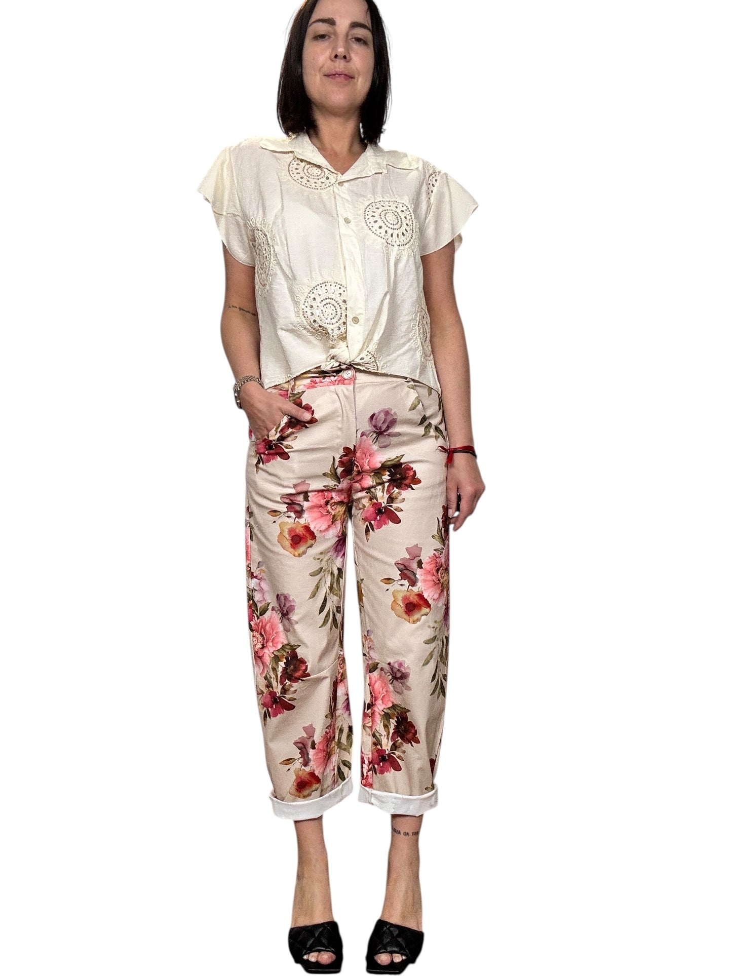 PANTALONE A FIORI SUSY MIX