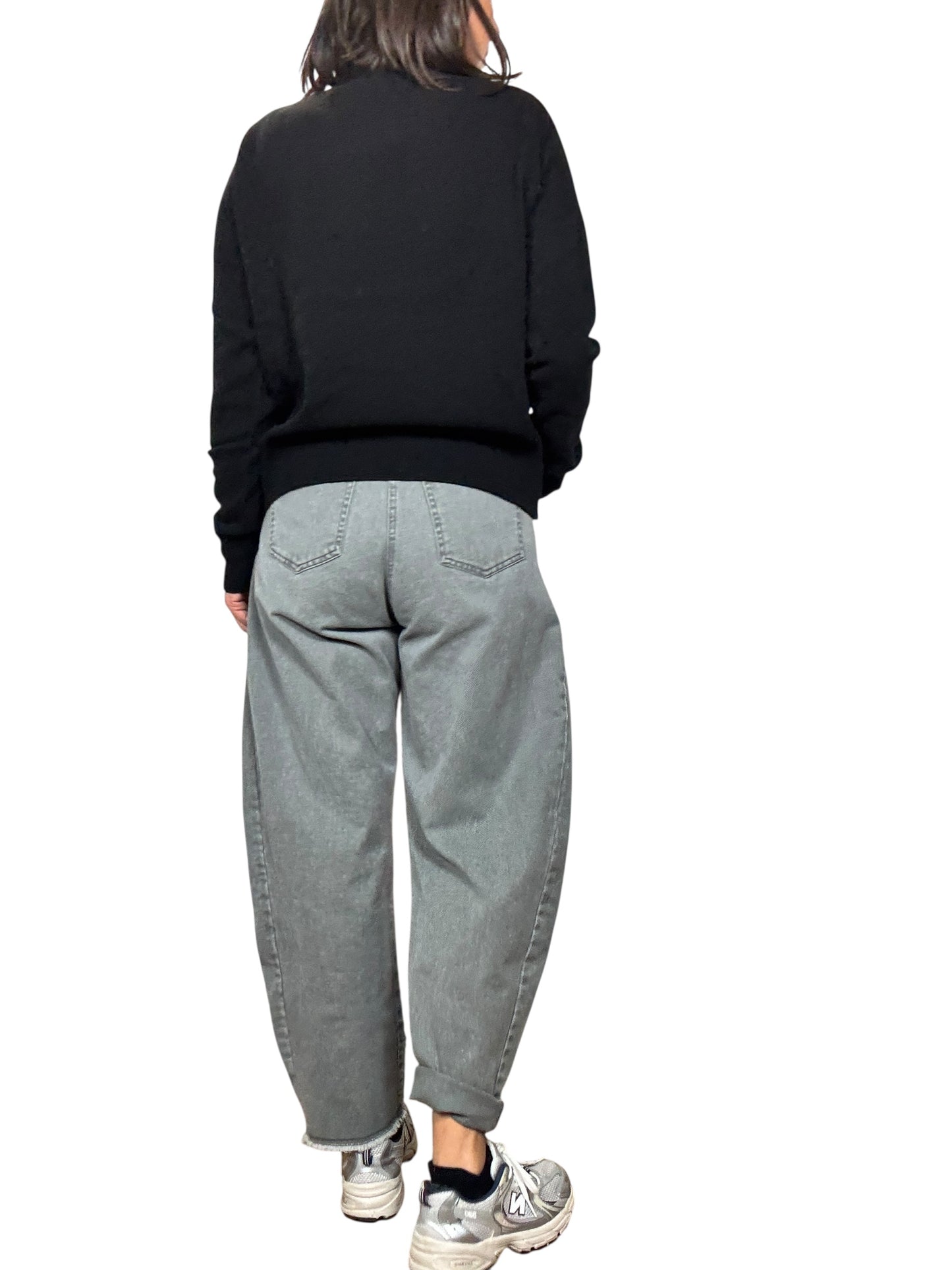JEANS CARROT GRIGIO TENSIONE IN