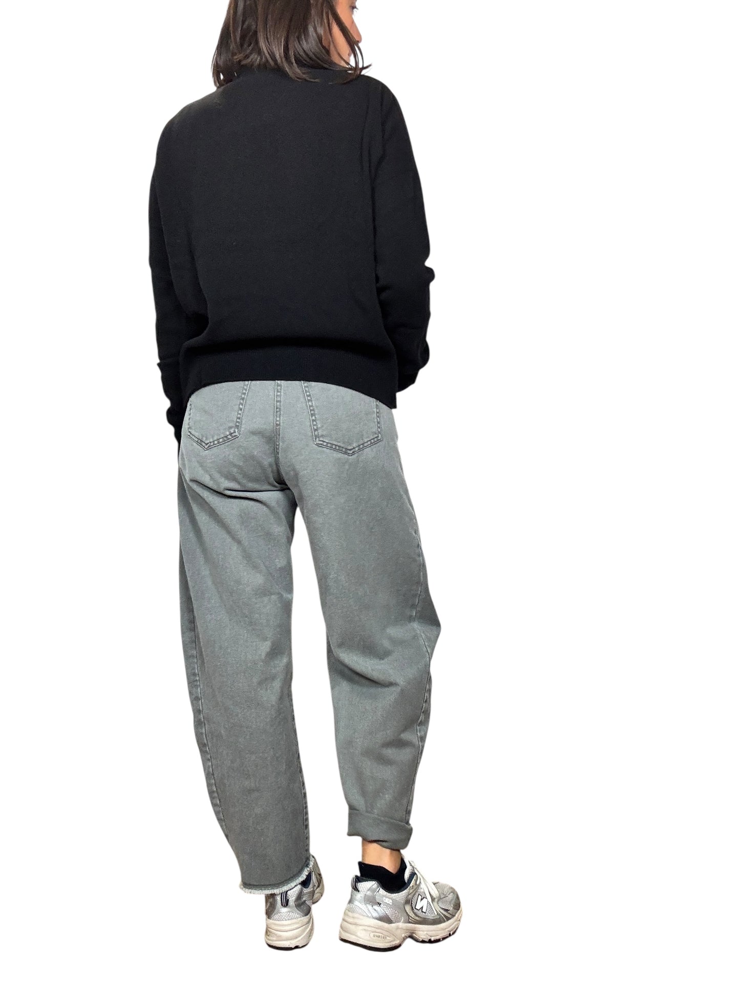 JEANS CARROT GRIGIO TENSIONE IN