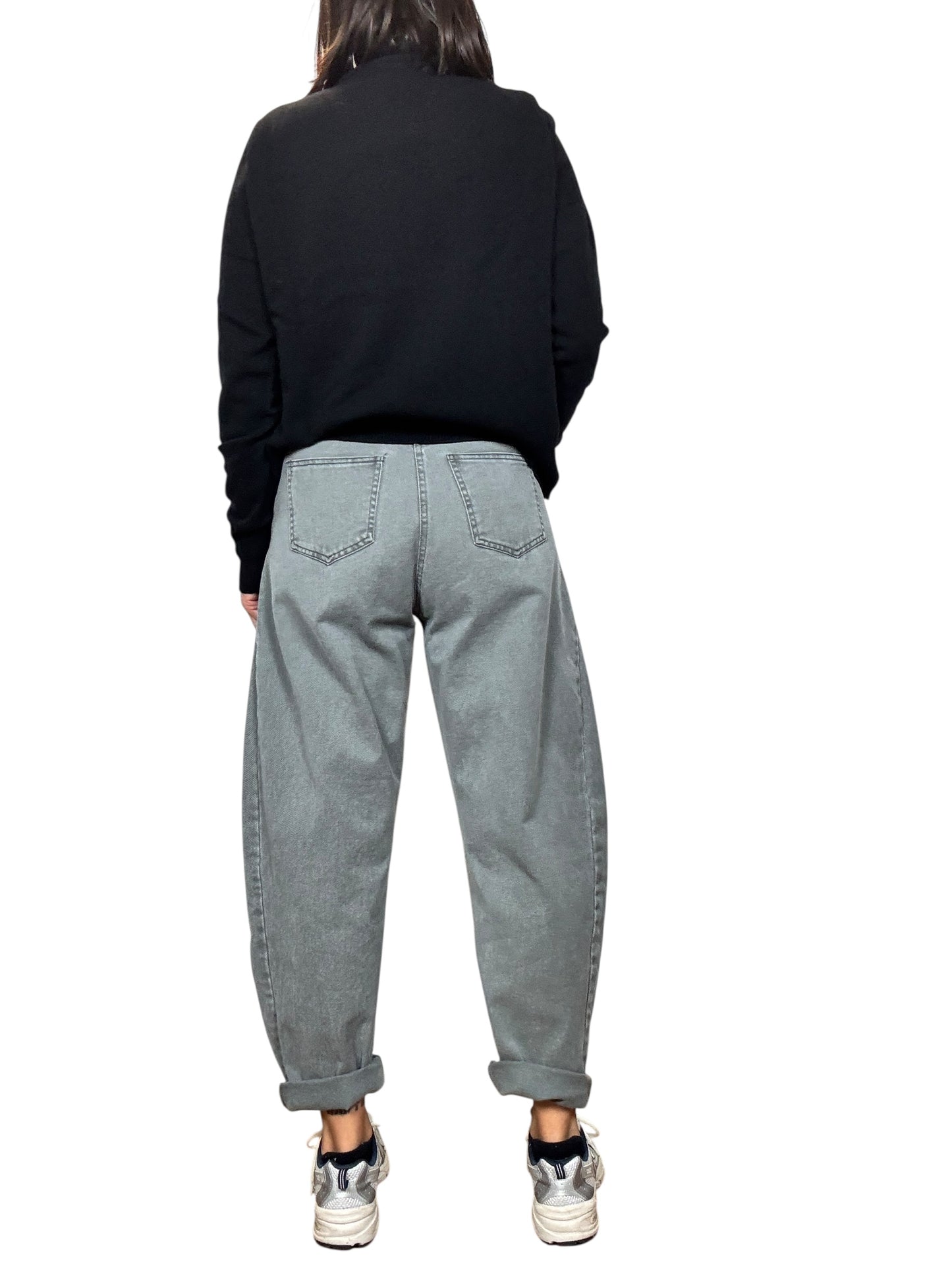 JEANS CARROT GRIGIO TENSIONE IN
