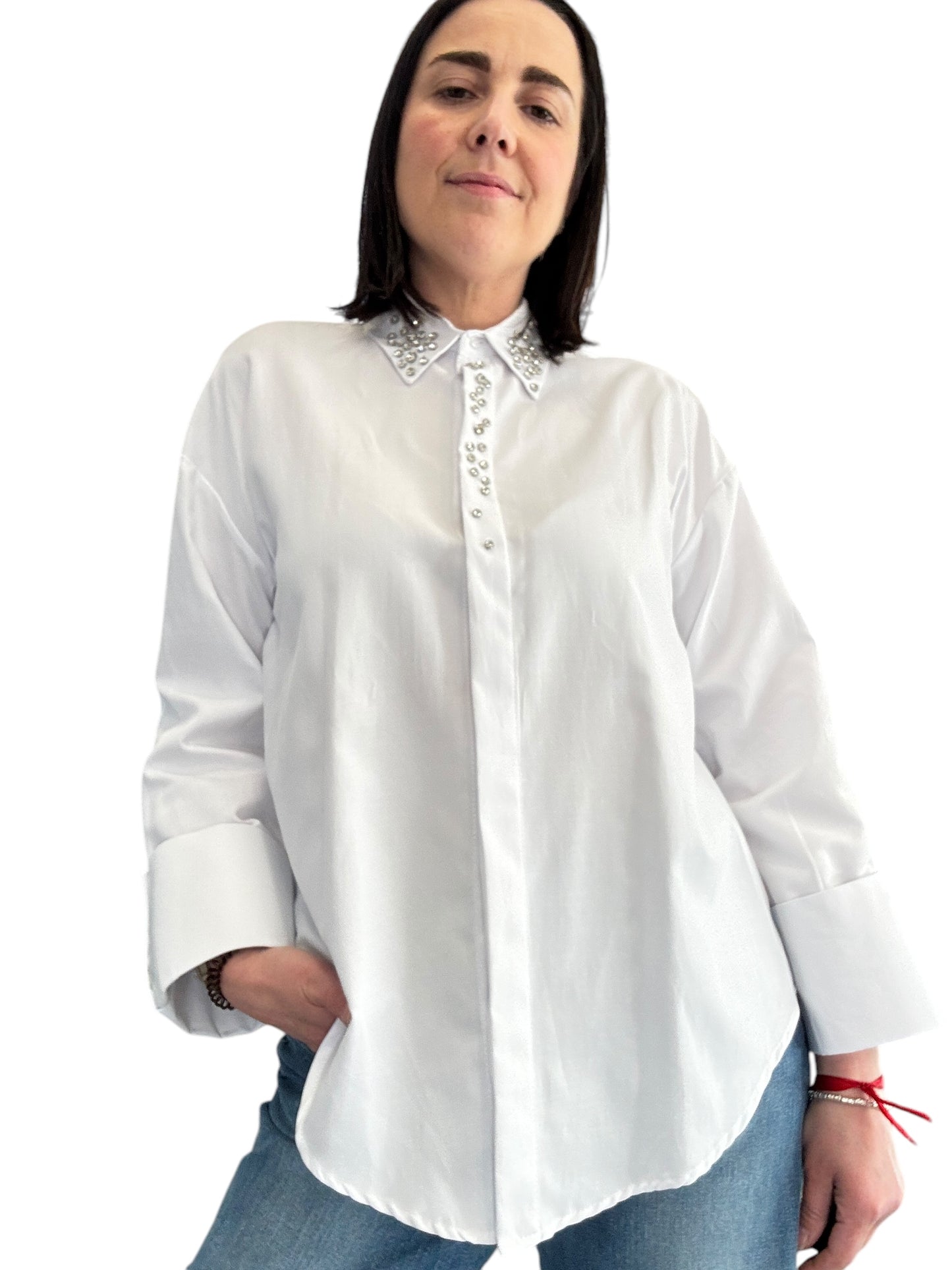 CAMICIA STRASS COLLO SUSY MIX