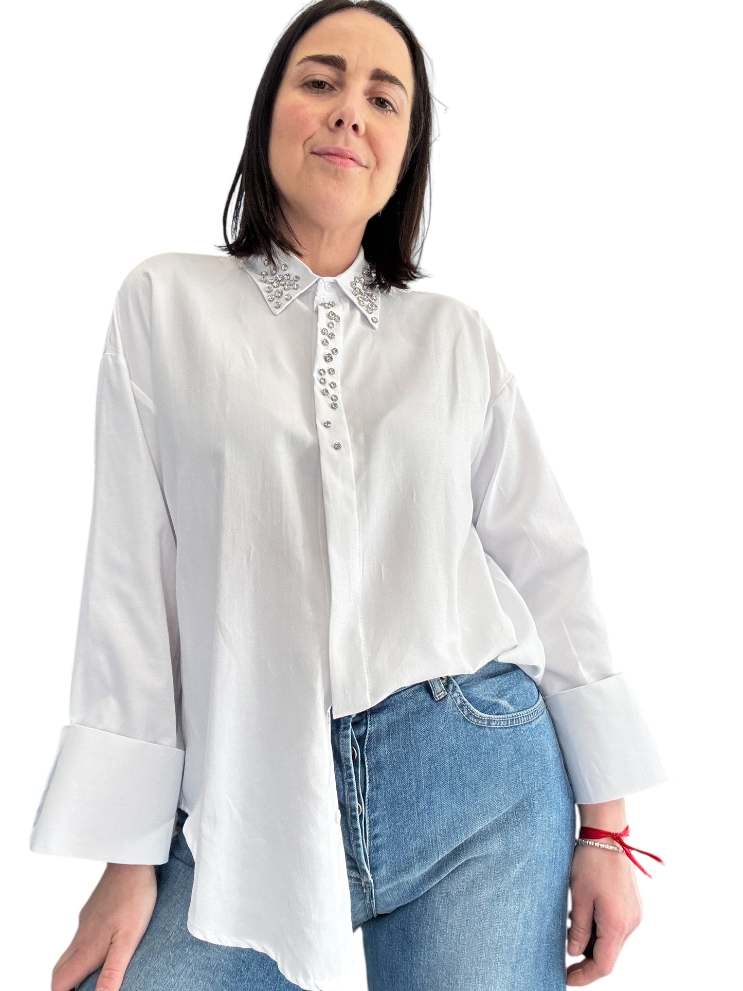 CAMICIA STRASS COLLO SUSY MIX