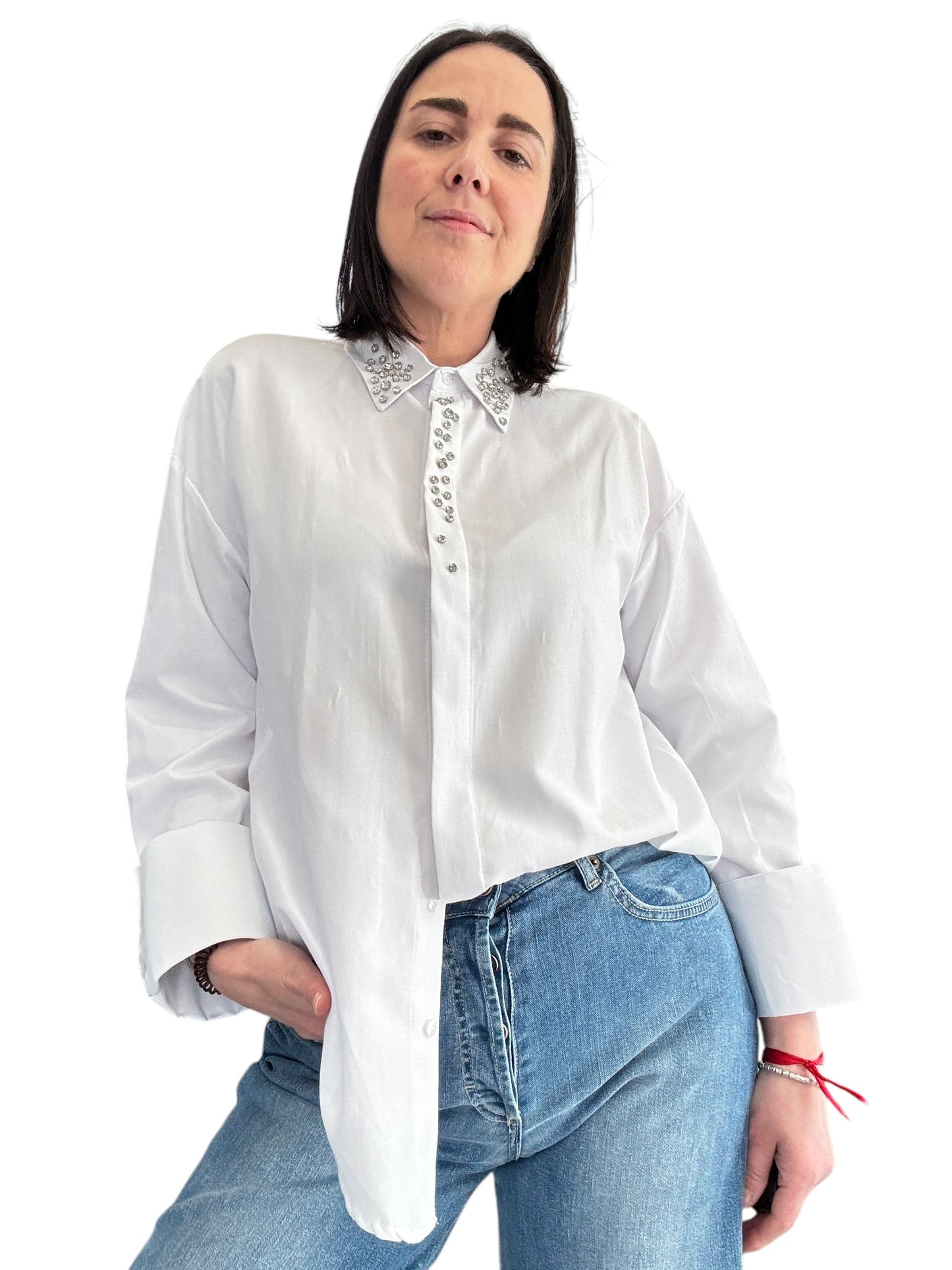 CAMICIA STRASS COLLO SUSY MIX