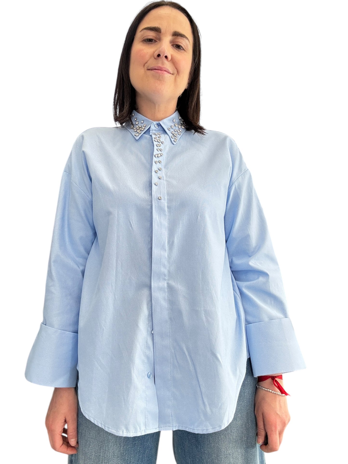 CAMICIA STRASS COLLO SUSY MIX