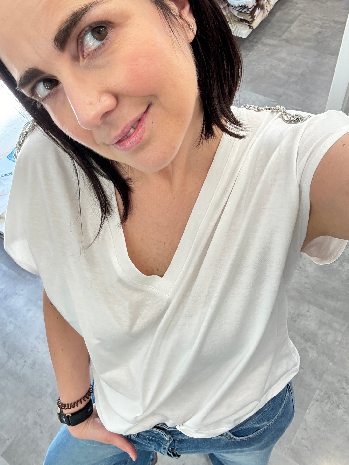 T-SHIRT CABOCHON SPALLE SUSY MIX