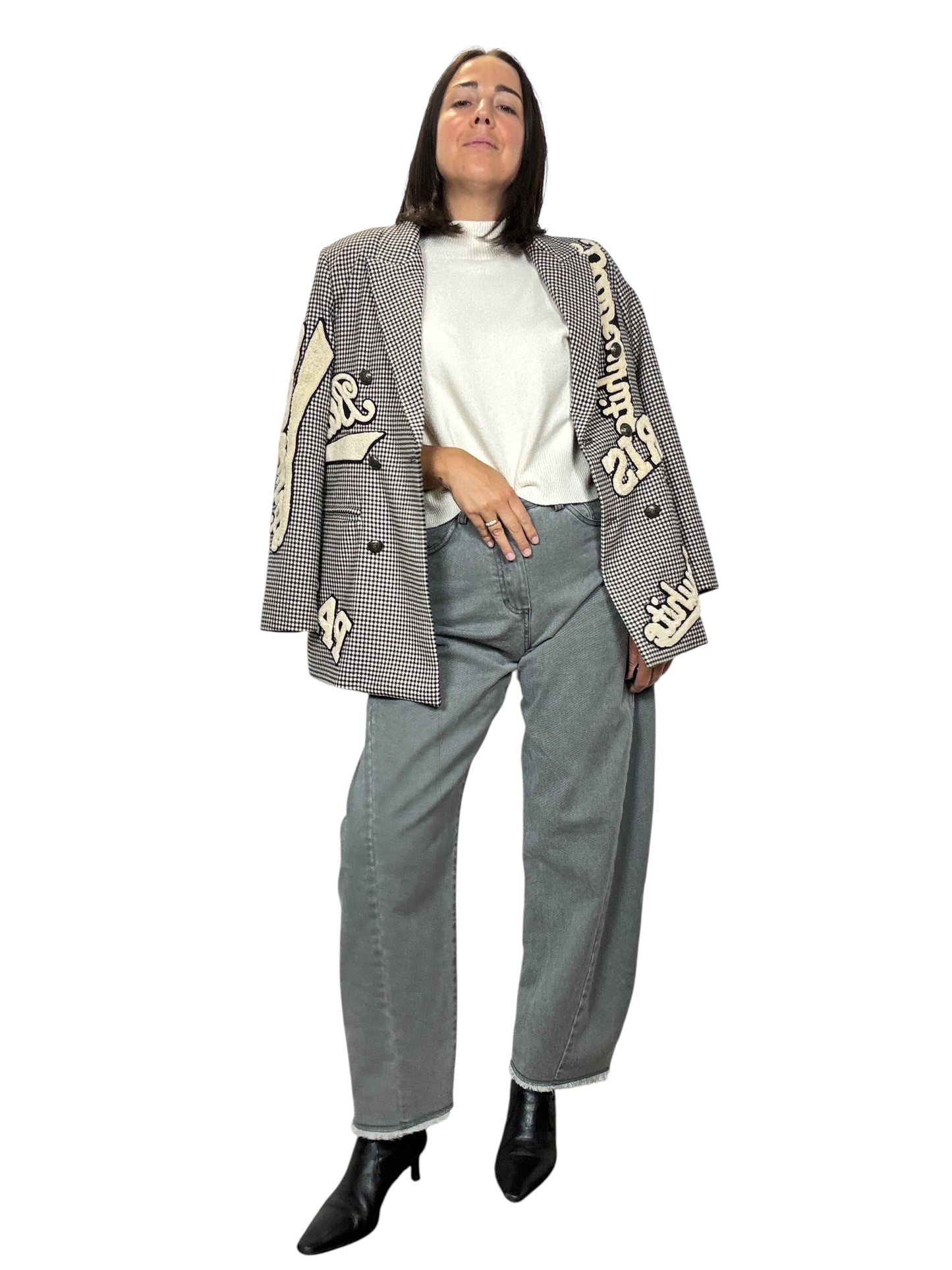 JEANS CARROT GRIGIO TENSIONE IN