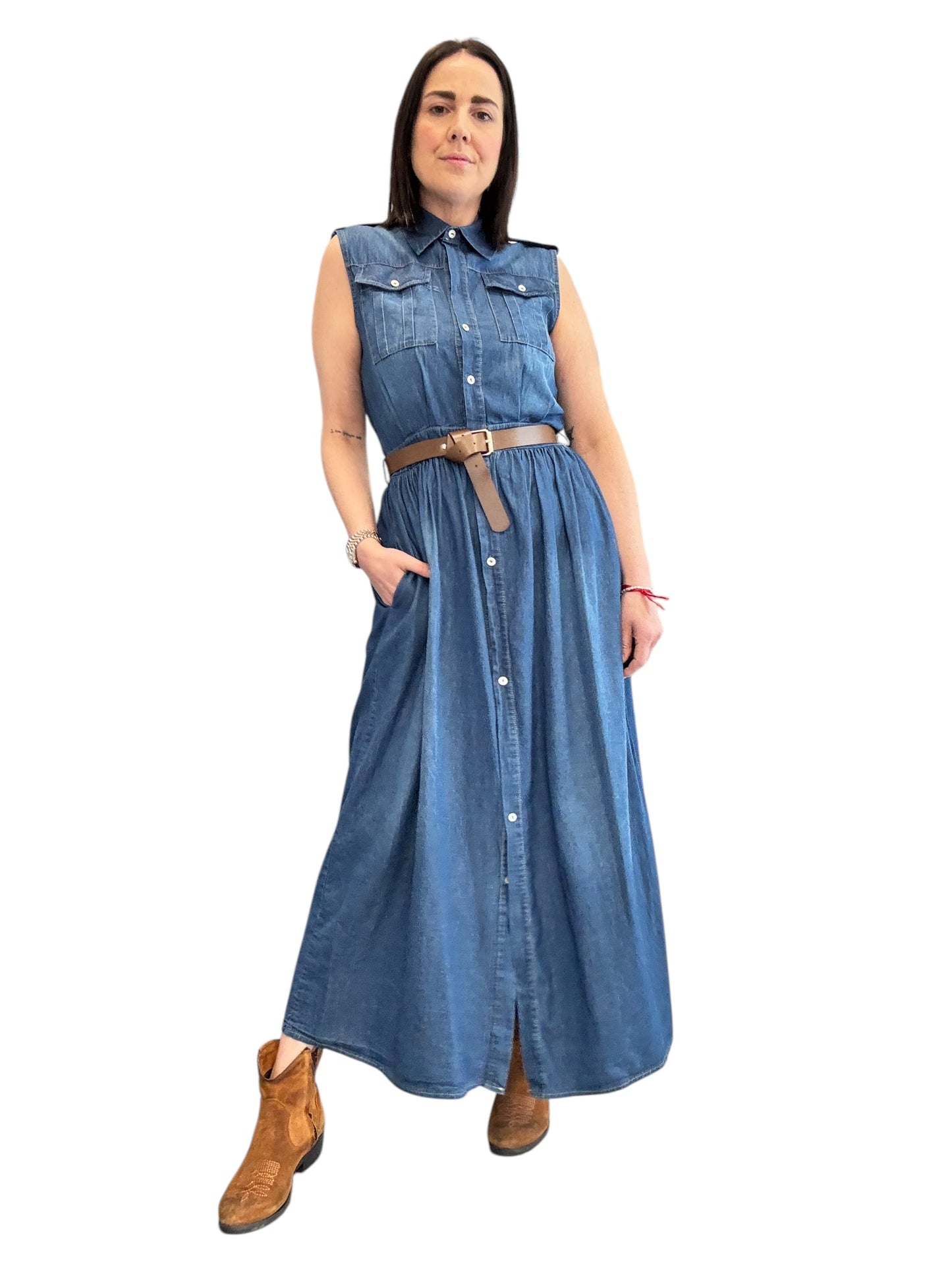 ABITO CHAMBRAY SMANICATO SUSY MIX
