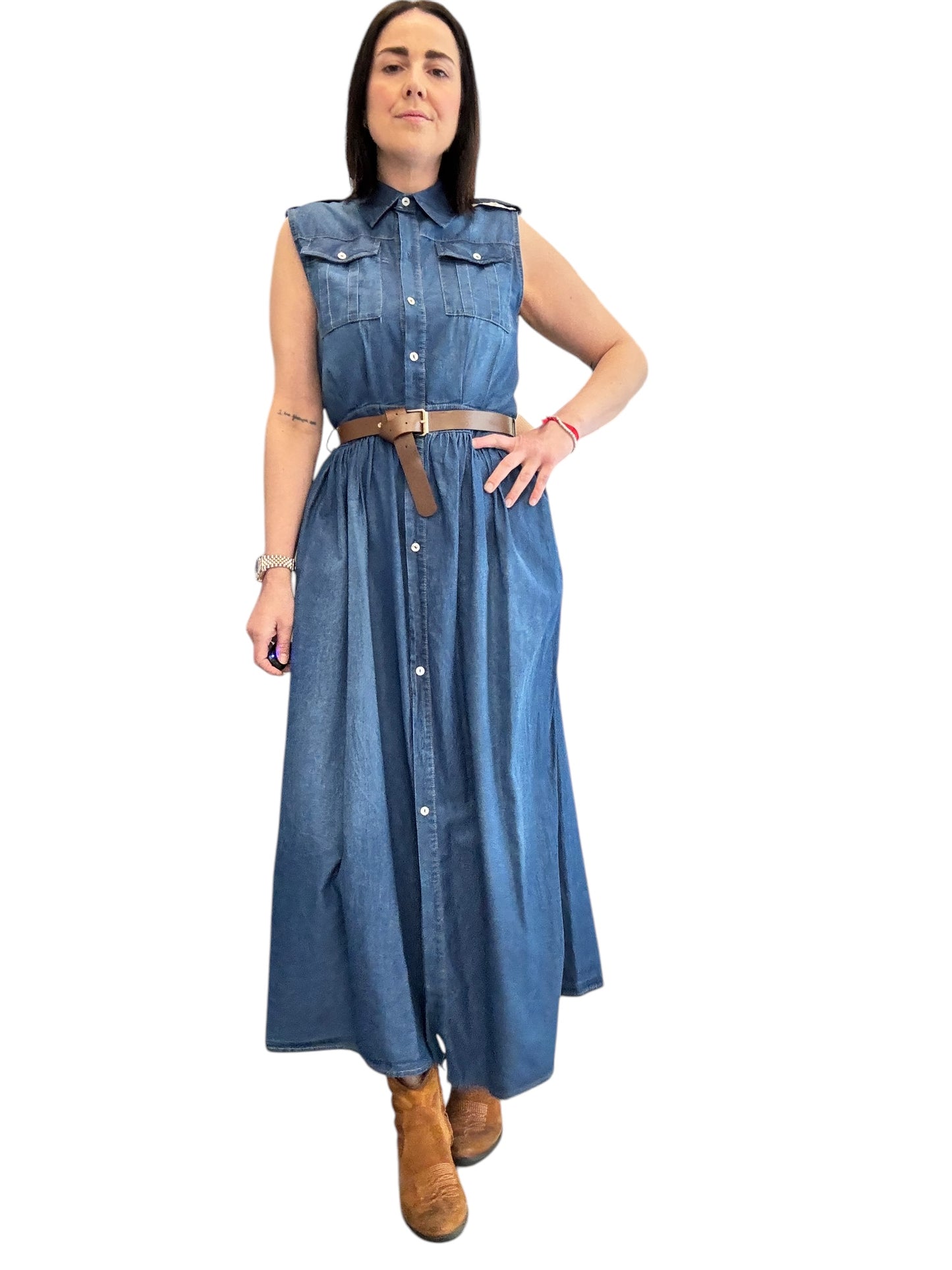 ABITO CHAMBRAY SMANICATO SUSY MIX