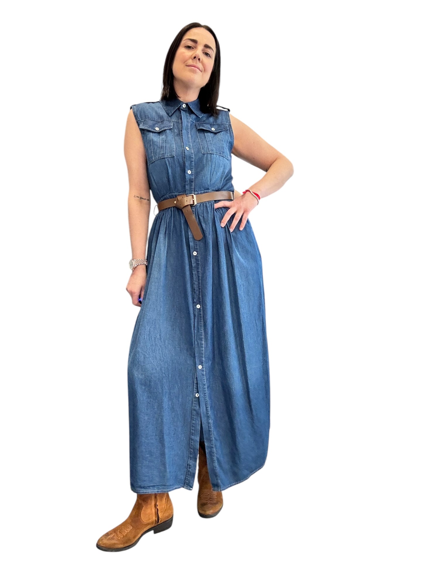 ABITO CHAMBRAY SMANICATO SUSY MIX