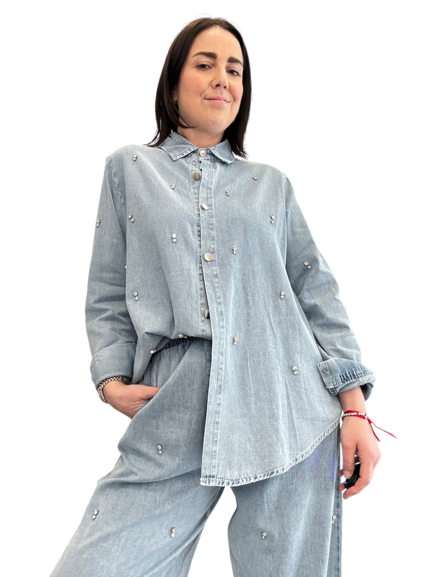 COMPLETO IN DENIM + STRASS SUSY MIX