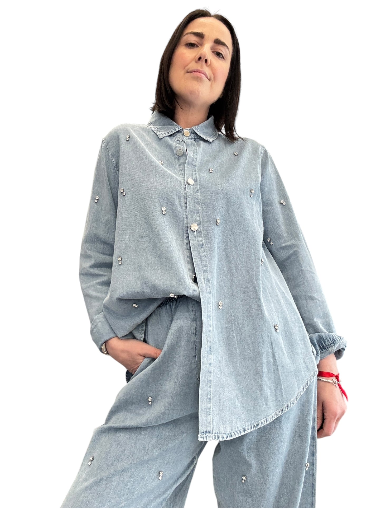 COMPLETO IN DENIM + STRASS SUSY MIX