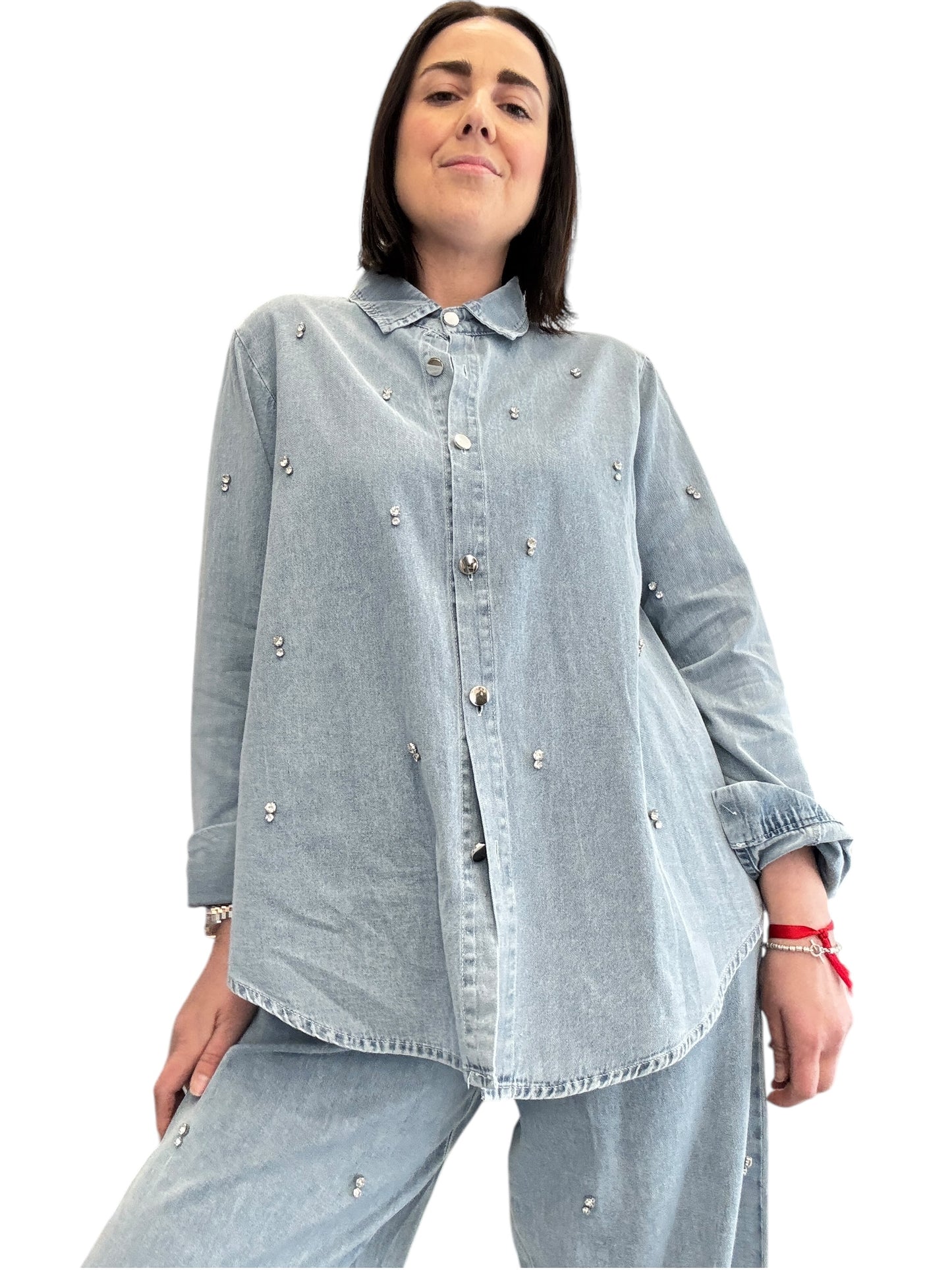 COMPLETO IN DENIM + STRASS SUSY MIX