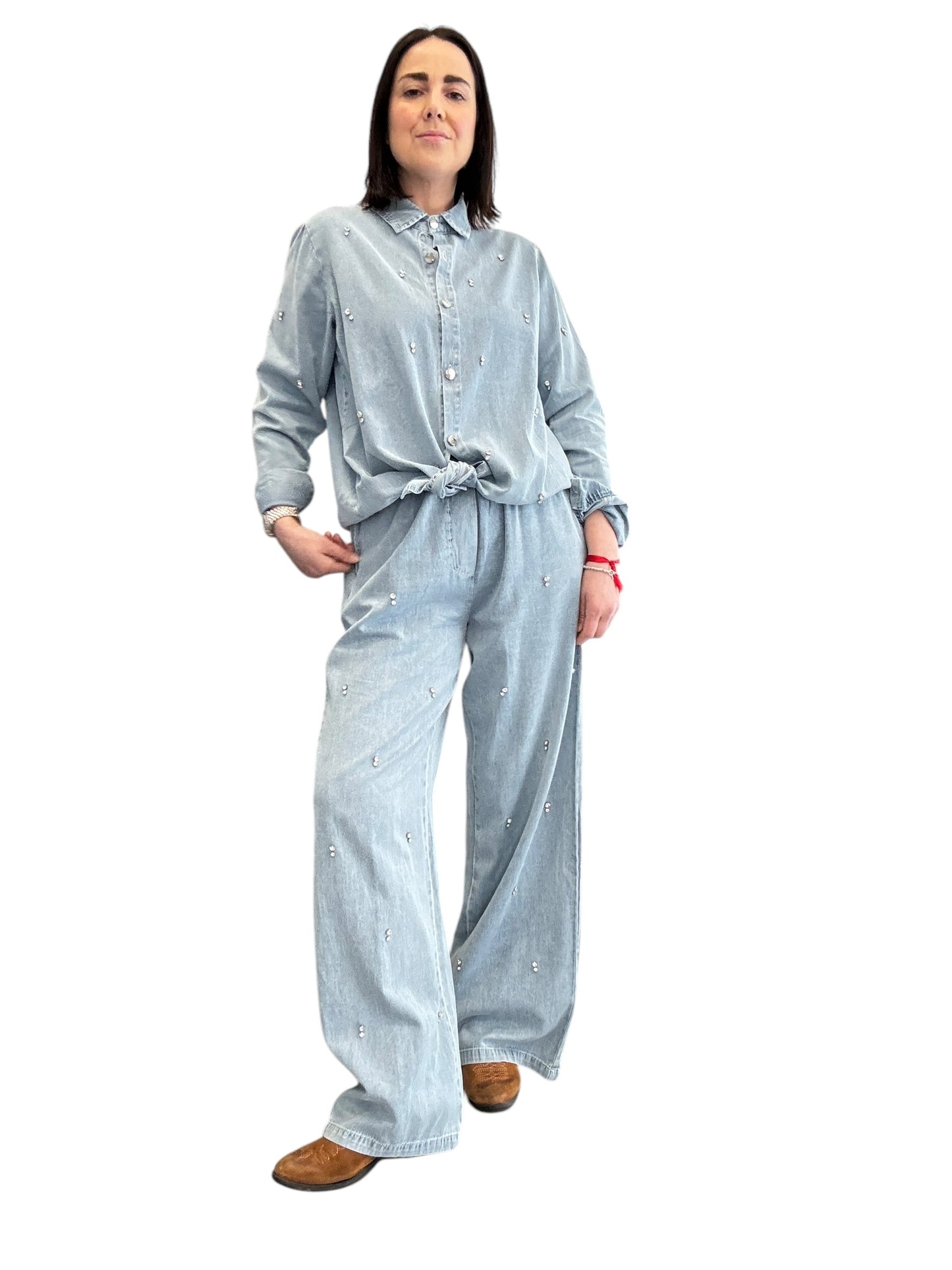 COMPLETO IN DENIM + STRASS SUSY MIX