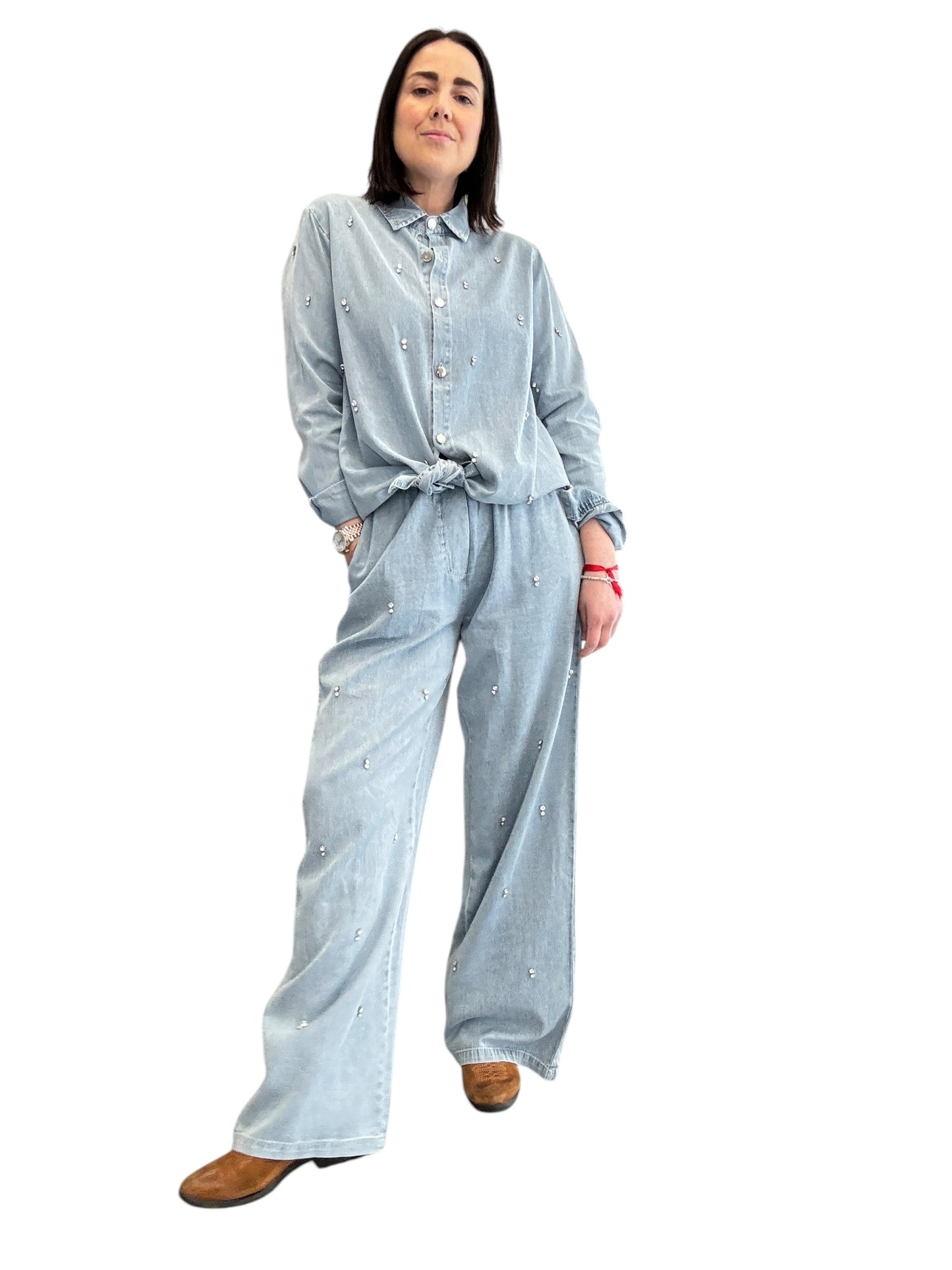 COMPLETO IN DENIM + STRASS SUSY MIX