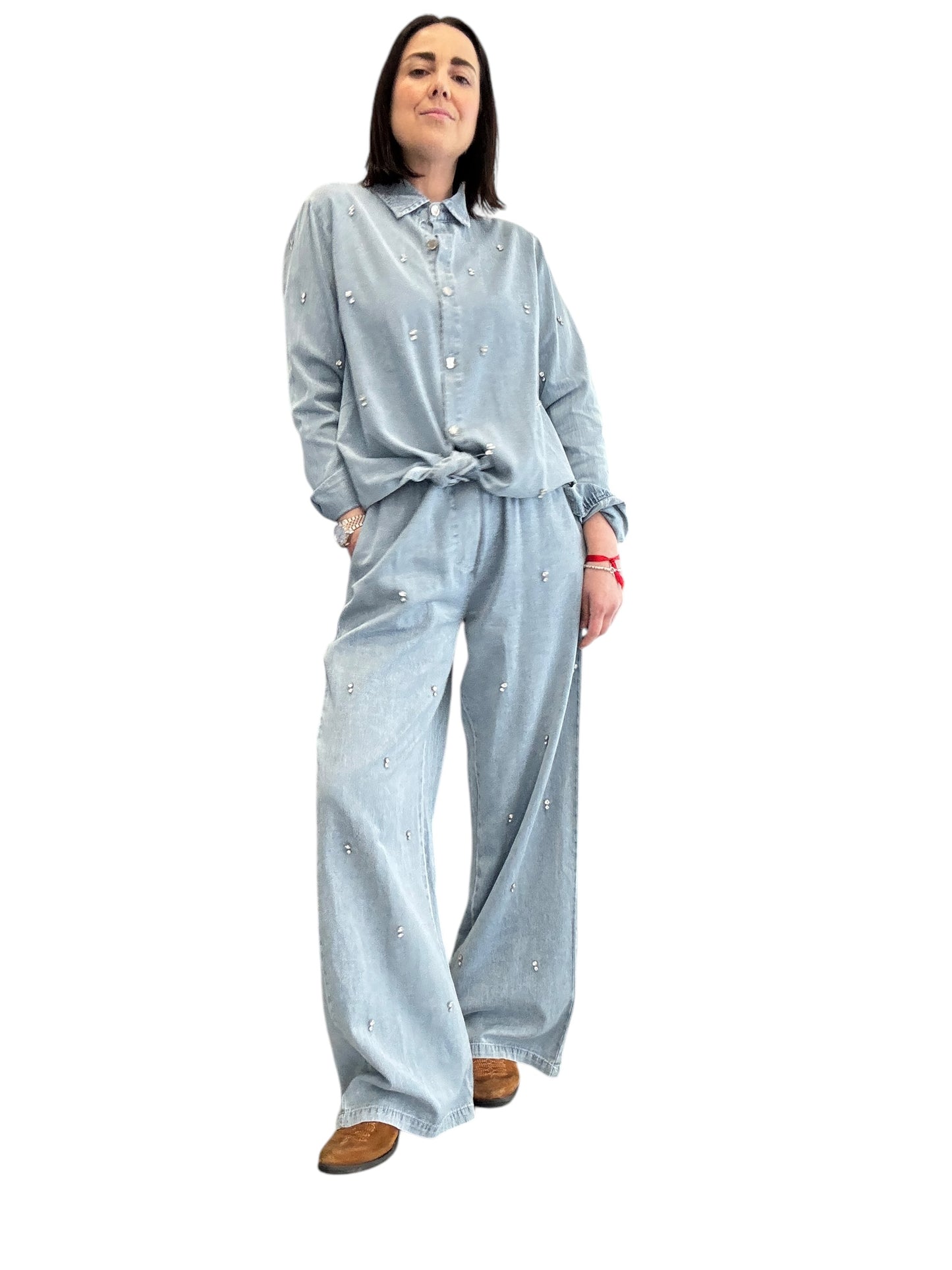 COMPLETO IN DENIM + STRASS SUSY MIX