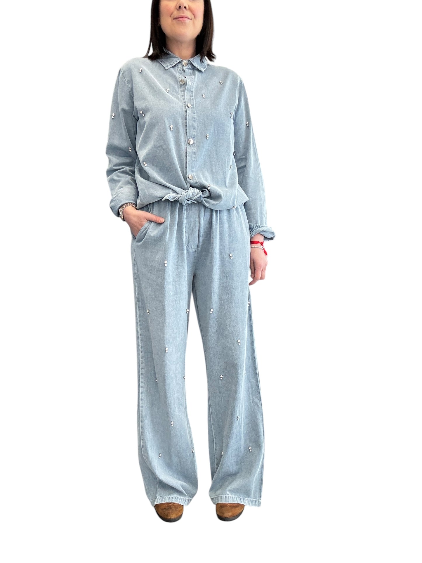 COMPLETO IN DENIM + STRASS SUSY MIX