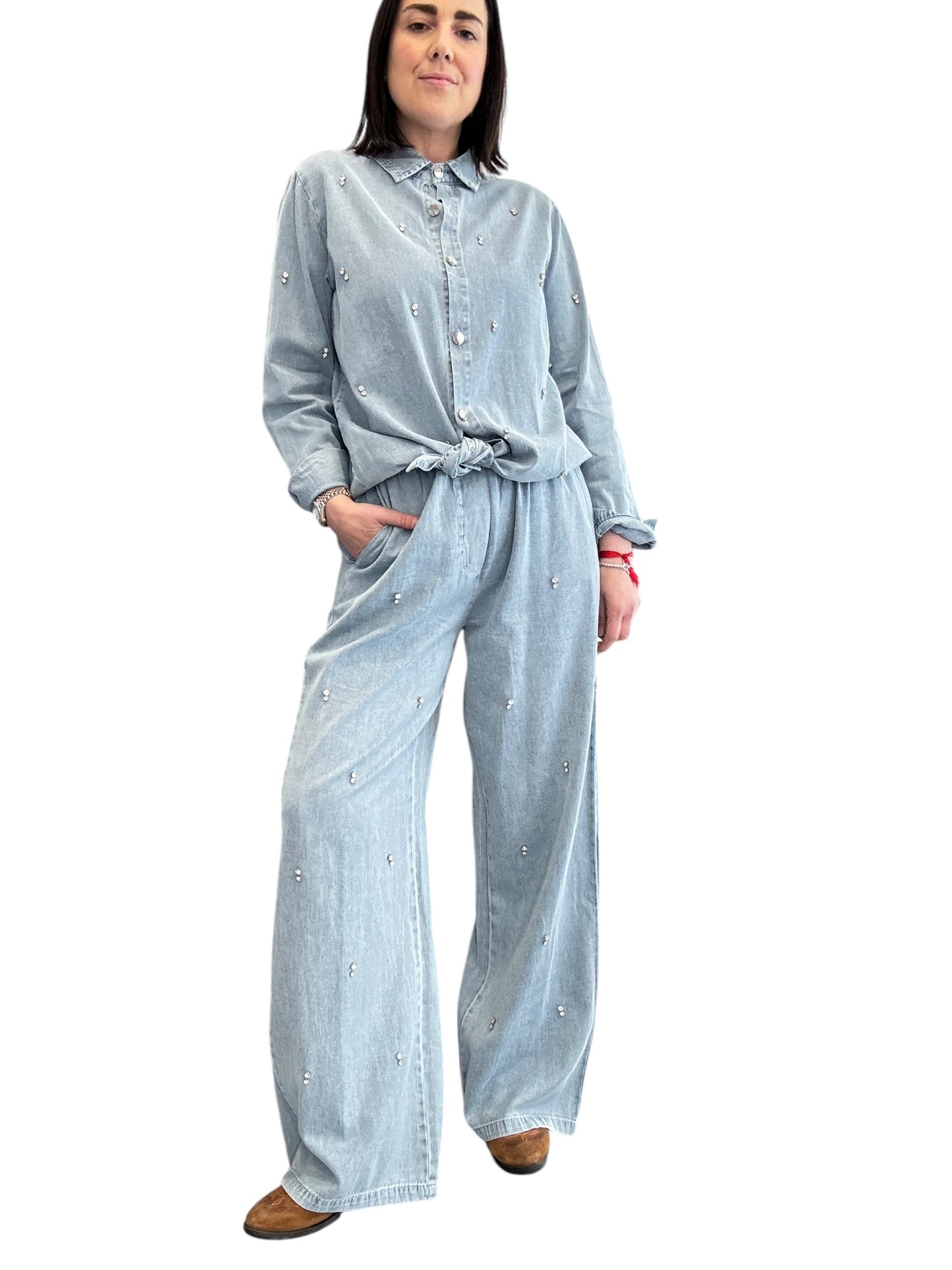 COMPLETO IN DENIM + STRASS SUSY MIX