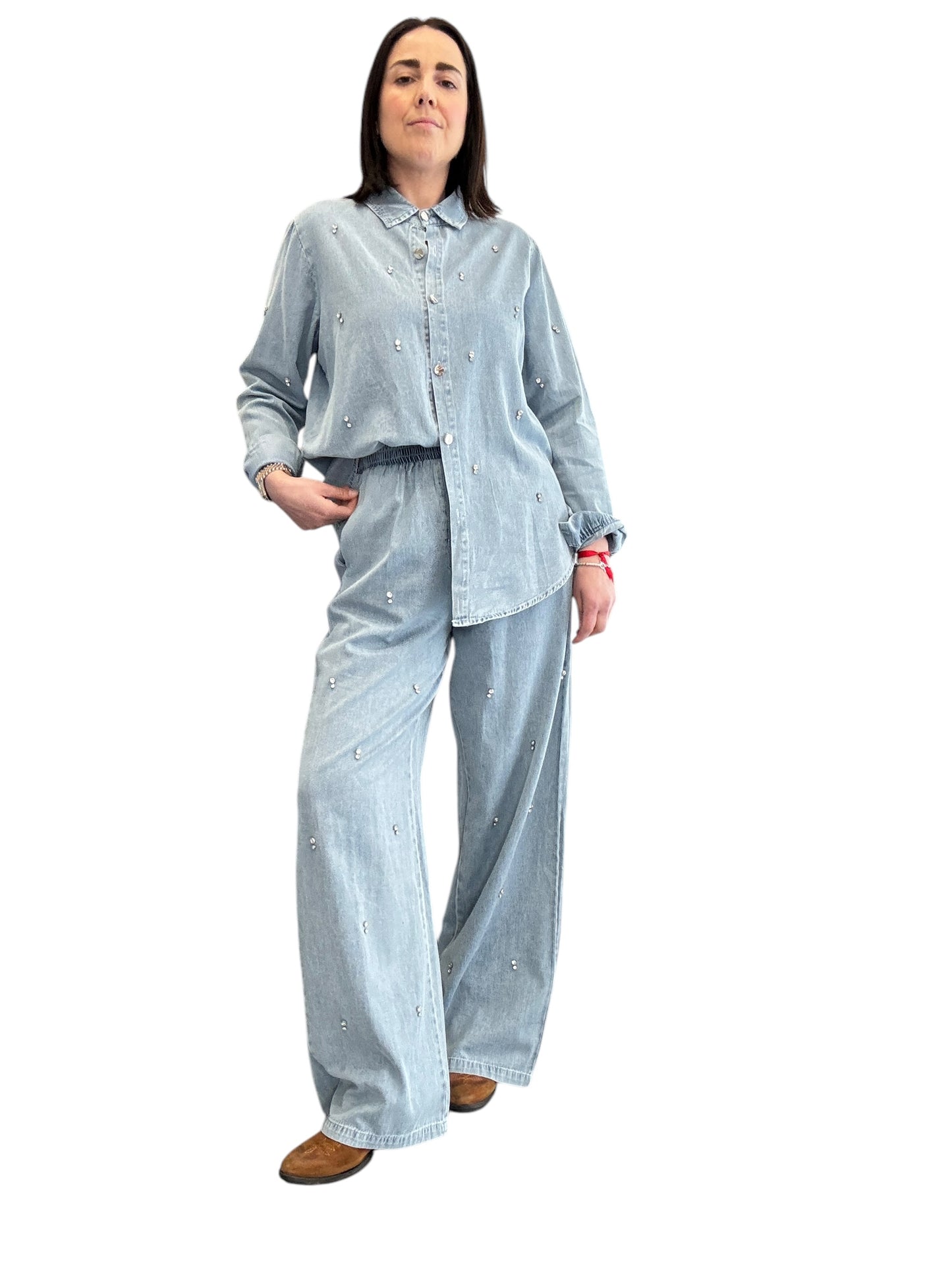 COMPLETO IN DENIM + STRASS SUSY MIX