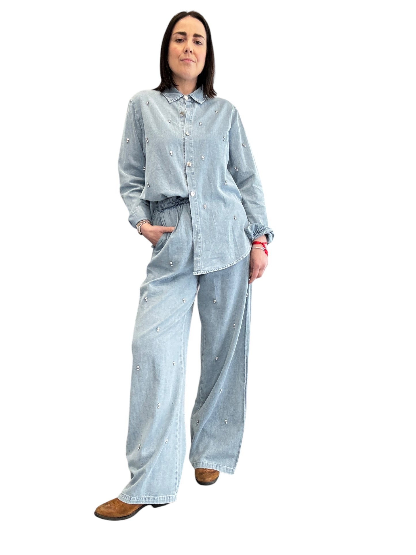 COMPLETO IN DENIM + STRASS SUSY MIX