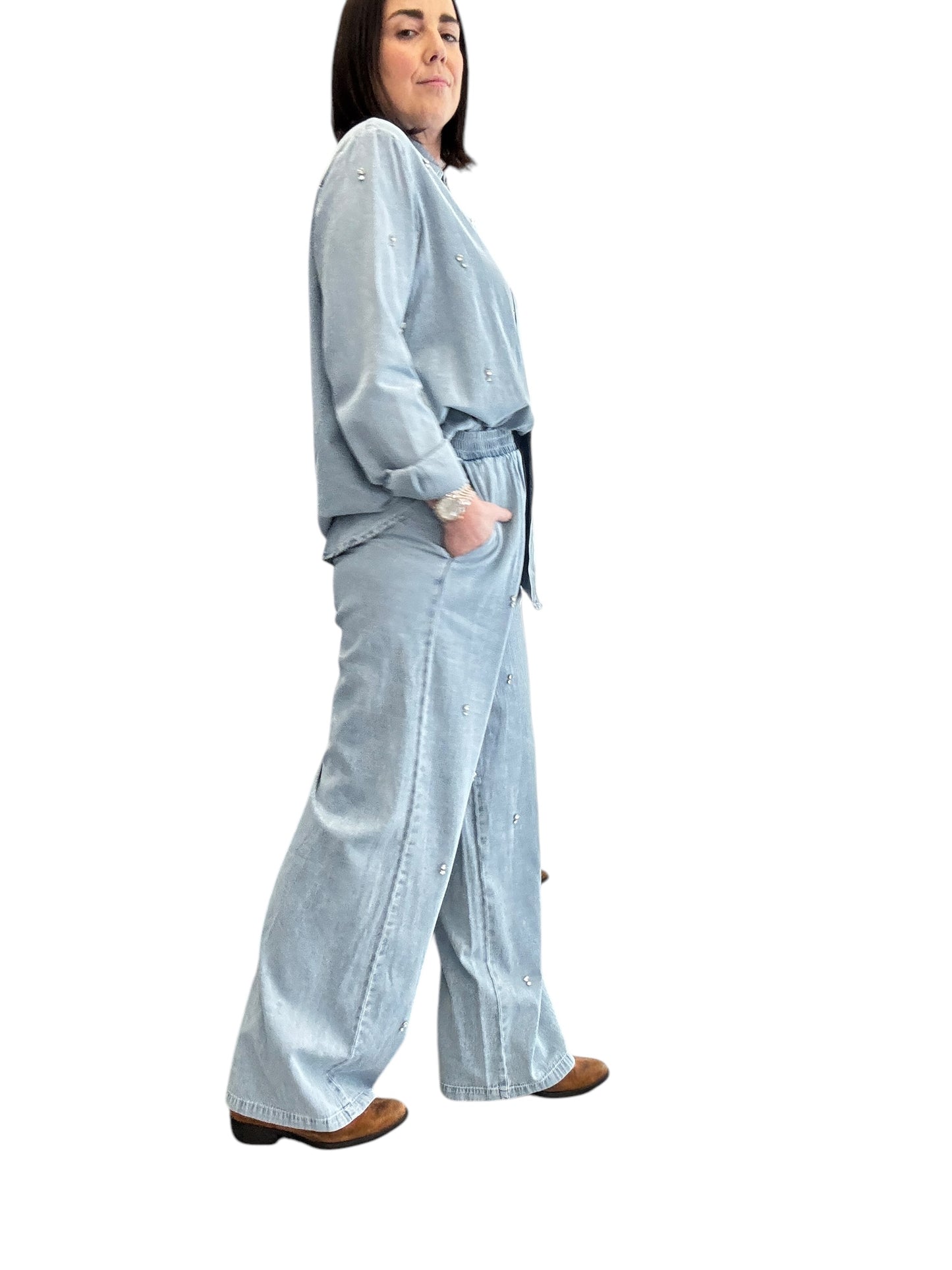 COMPLETO IN DENIM + STRASS SUSY MIX