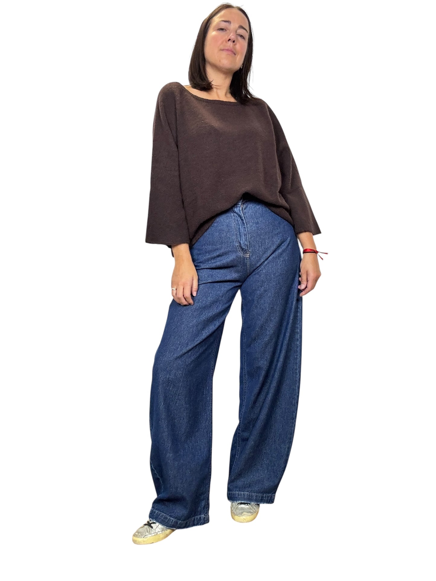 JEANS A PALAZZO DRITTO TENSIONE IN