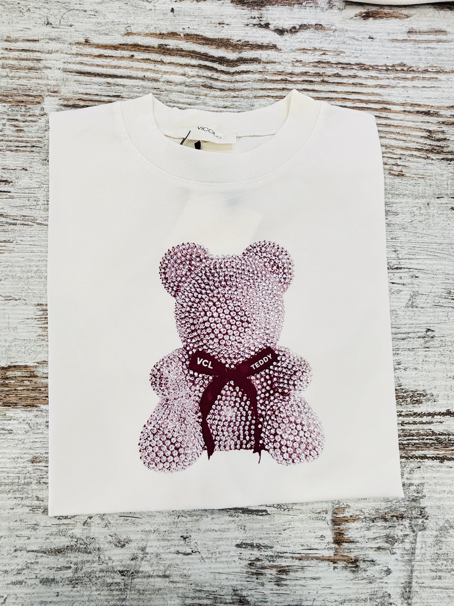 T-SHIRT ORSETTO STRASS VICOLO