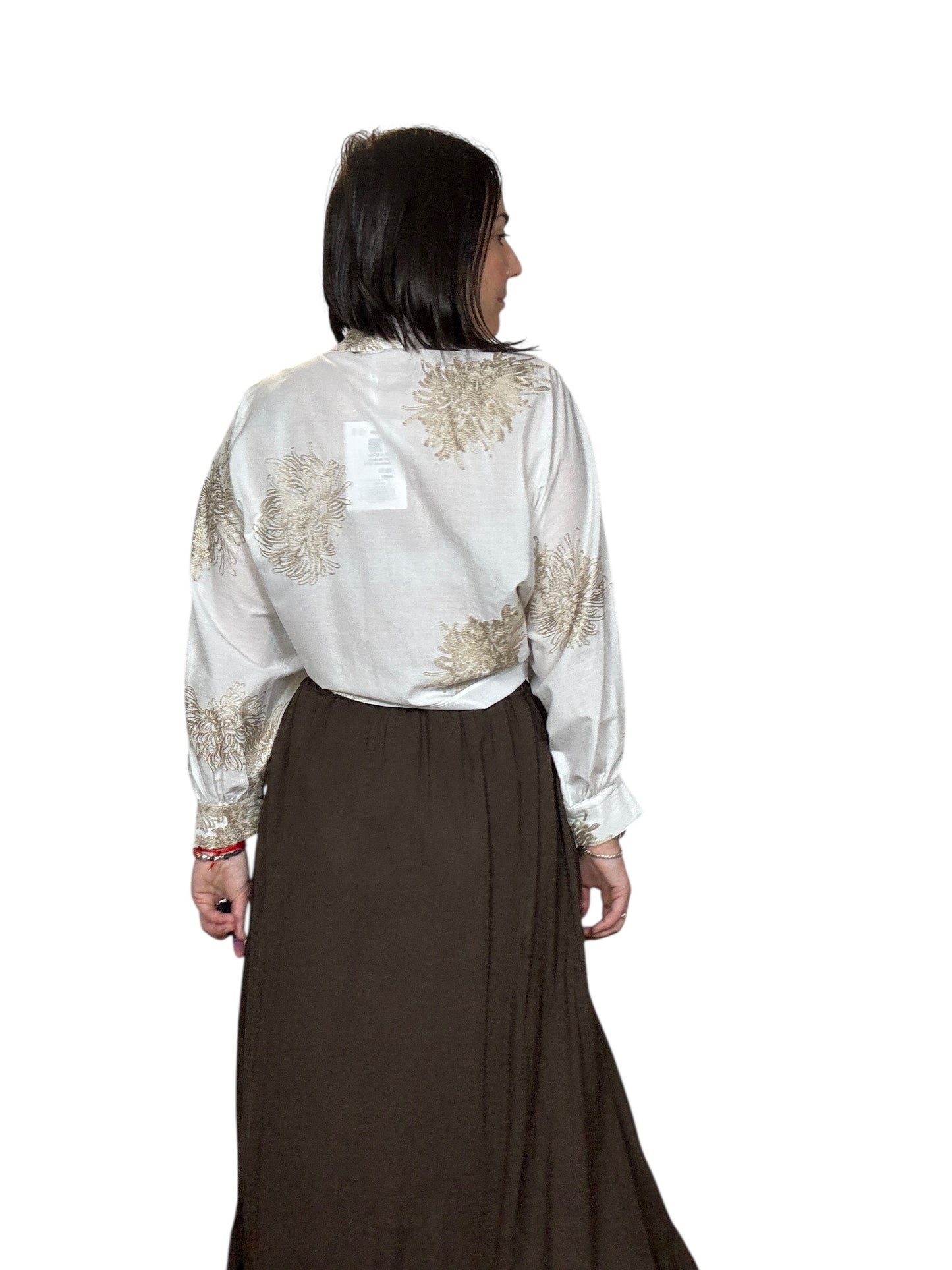CAMICIA ANNODATA CON RICAMI SUSY MIX
