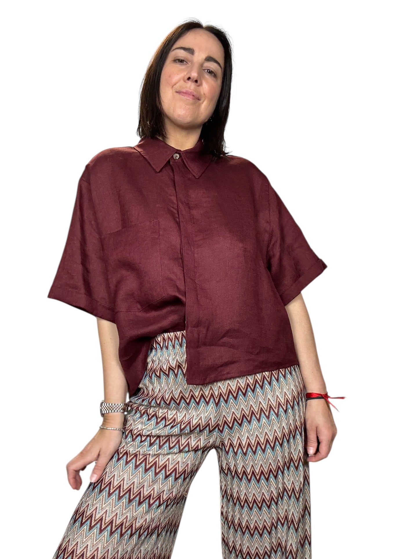 CAMICIA IN LINO TENSIONE IN