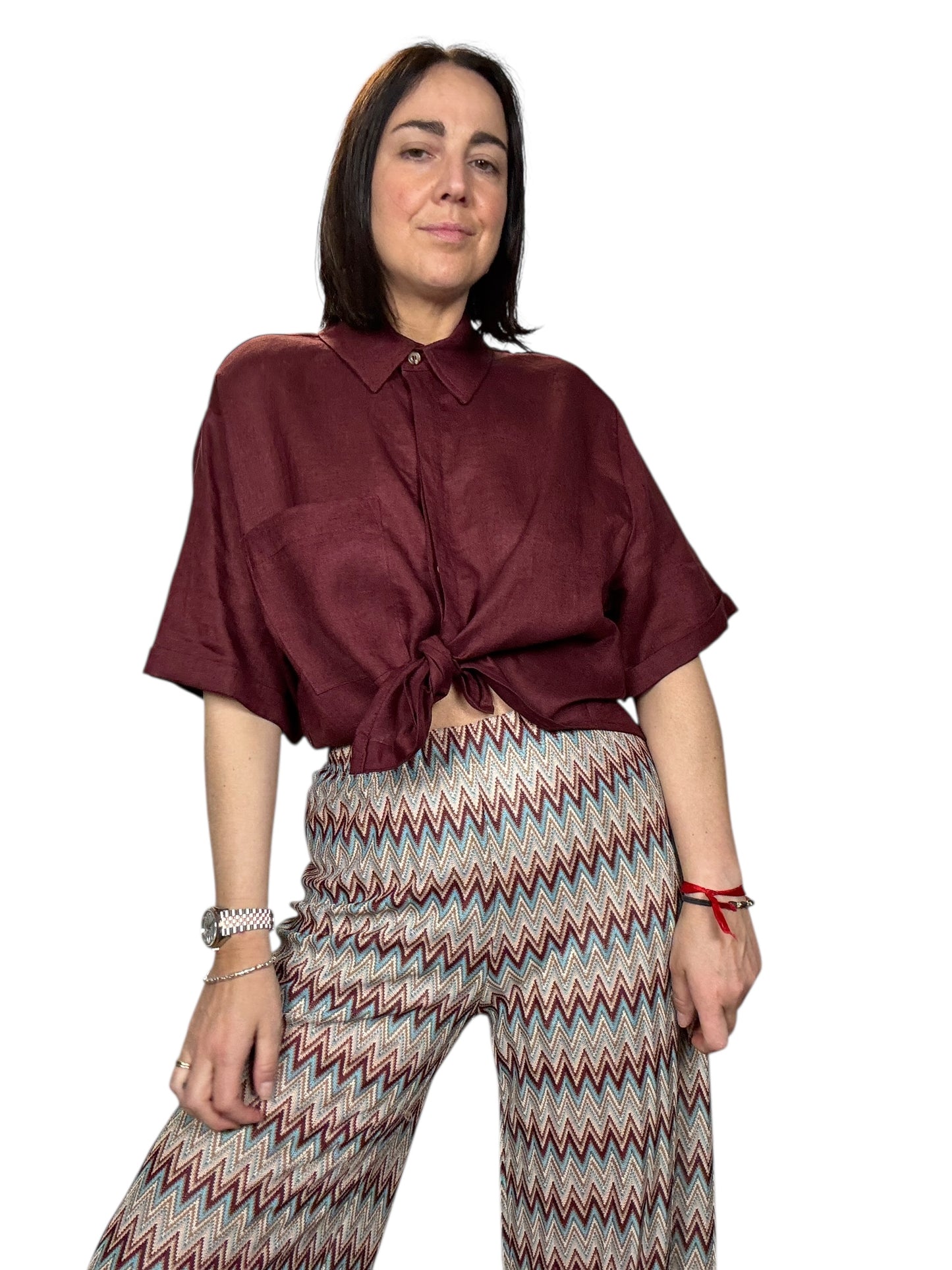 CAMICIA IN LINO TENSIONE IN